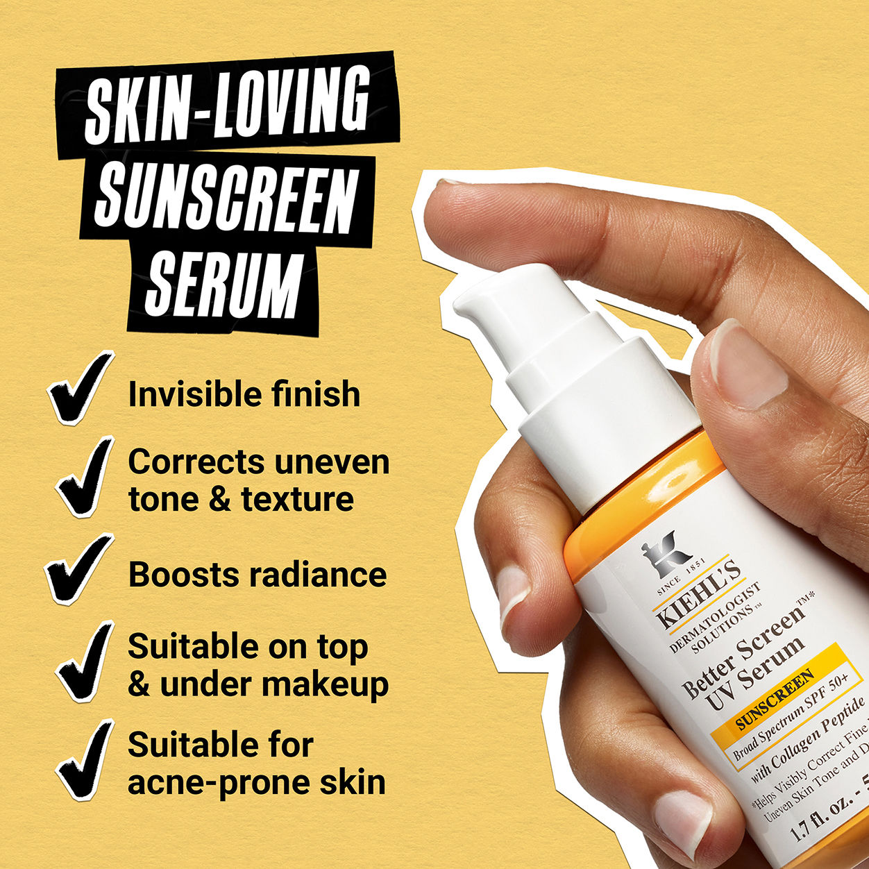 Best UV Protection Serum SPF 50+ for Face - Anti-Aging & Sunscreen Moisturizer - Perfect for Daily Use & Outdoor Activities