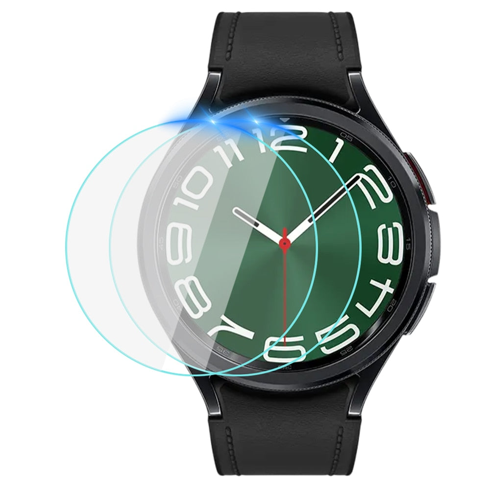 Samsung Galaxy Watch 6/Classic/40mm/44mm/43mm/47mm Tempered Glass Screen Protector - HD Clear, Anti-Scratch, Bubble-Free for Daily Wear, Workouts & Outdoor Activities