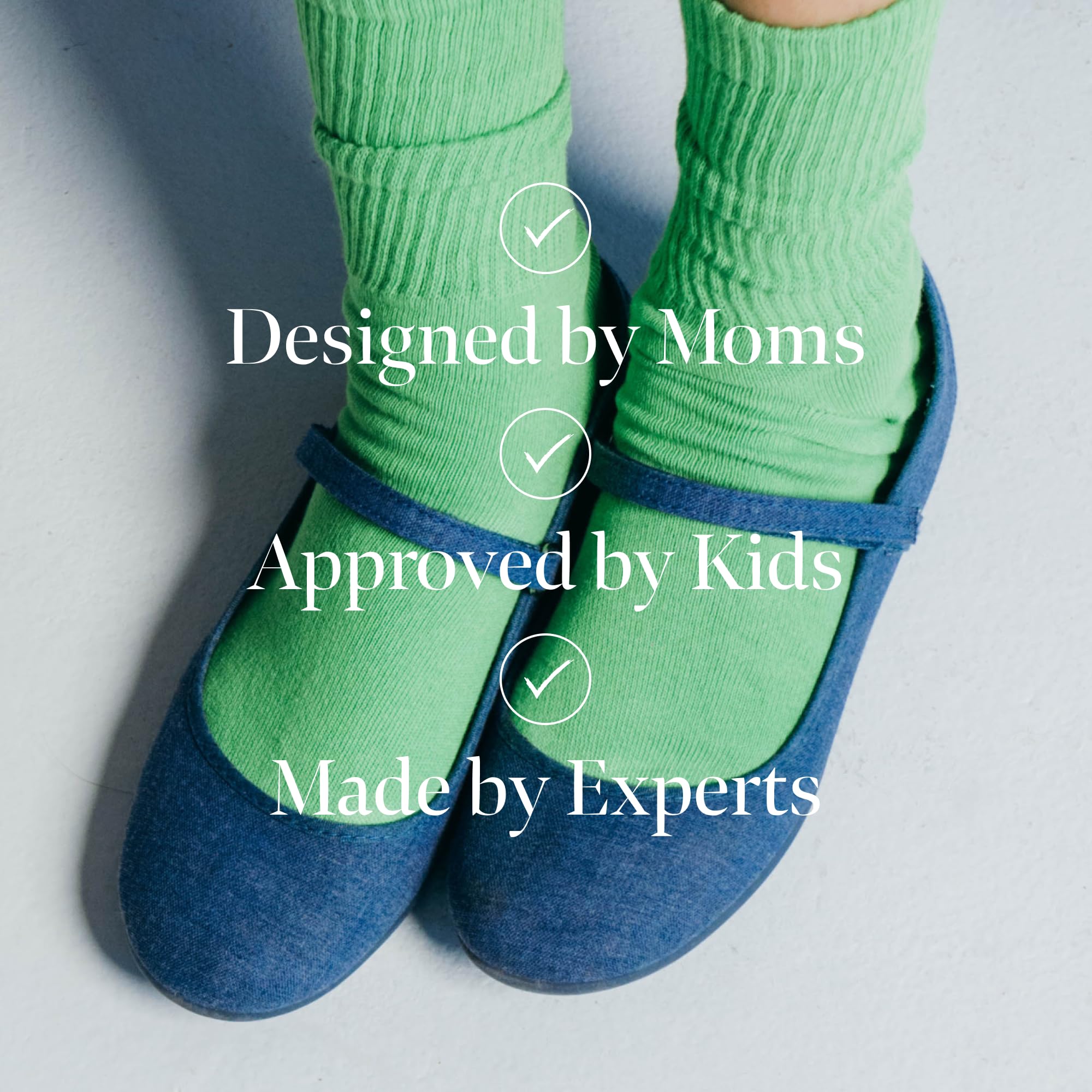 Mary Jane Flats for Girls with Hook and Loop Straps - Comfortable Canvas School Shoes, Wedding & Casual Wear - Perfect for Classroom, Playtime & Special Occasions
