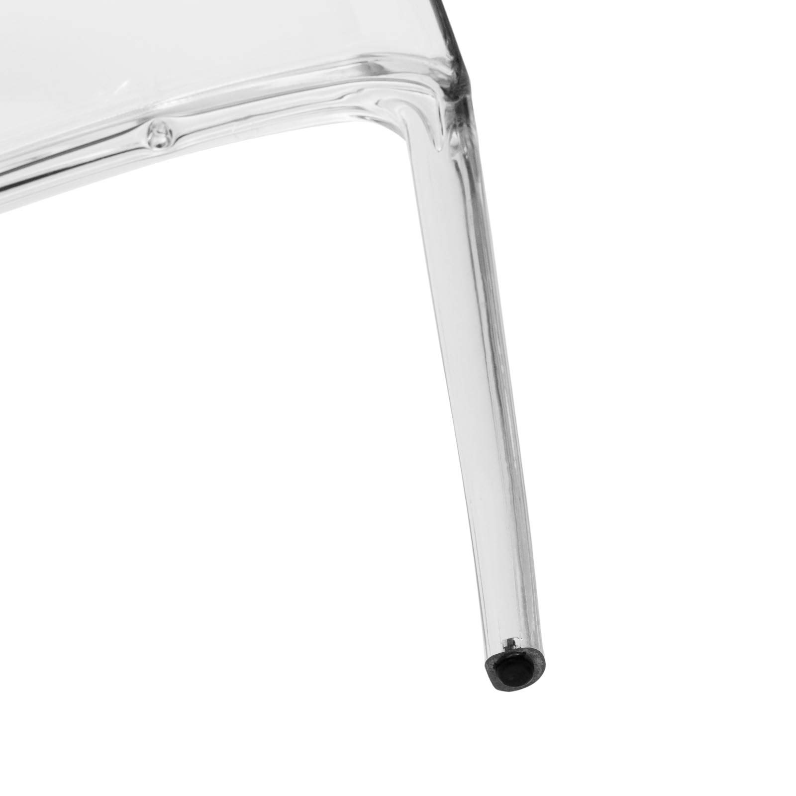 LeisureMod Adler Mid-Century Modern Dining Chair - Clear Acrylic Contemporary Design for Kitchen, Dining Room & Home Decor | Perfect for Modern Interior Design, Small Spaces & Open Concept Living Areas