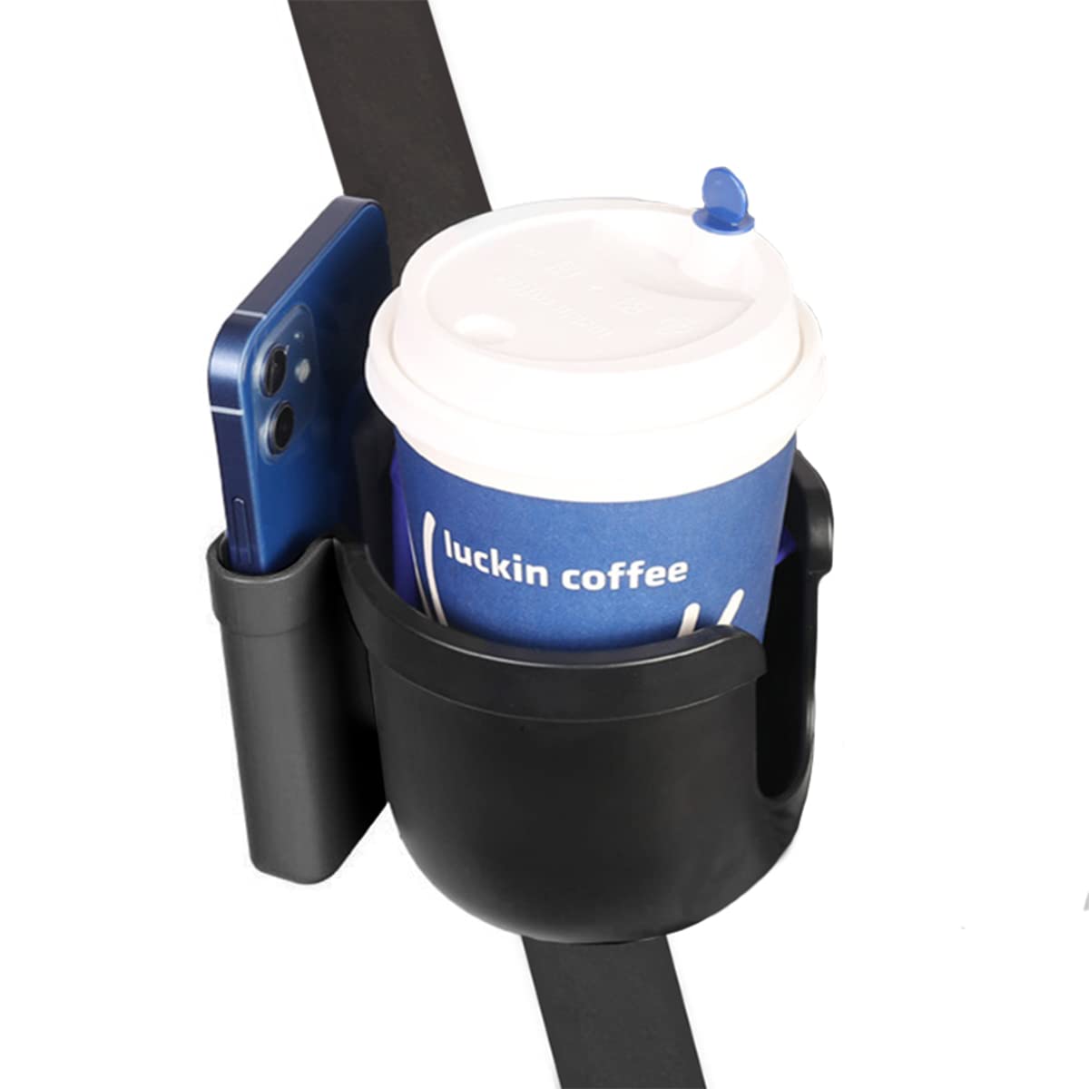 Universal Boat Cup Holder with Phone Mount - for Marine, Kayak, Bike & More