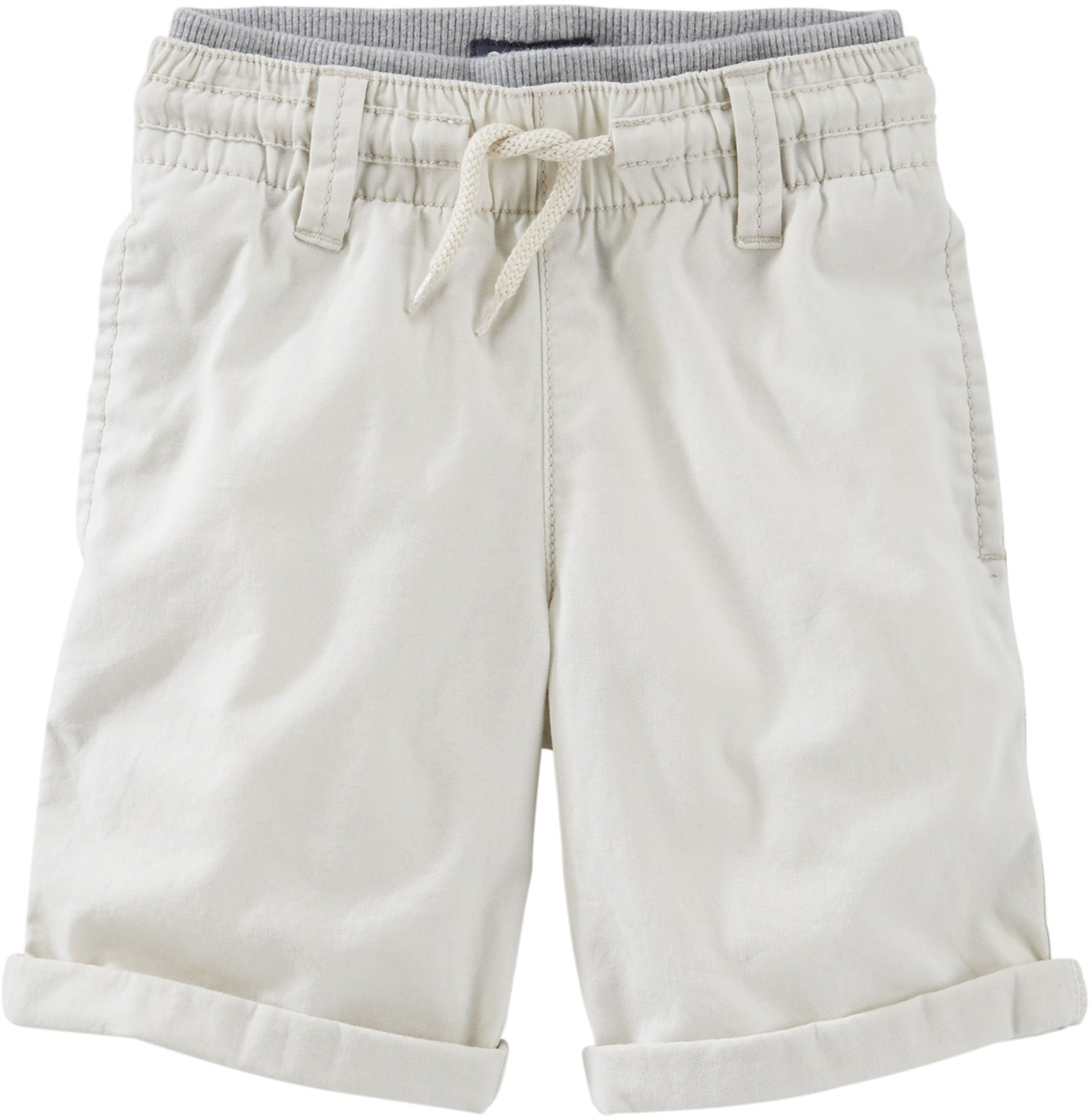 OshKosh Boys Khaki Canvas Shorts - Pull-On for Play & Comfort