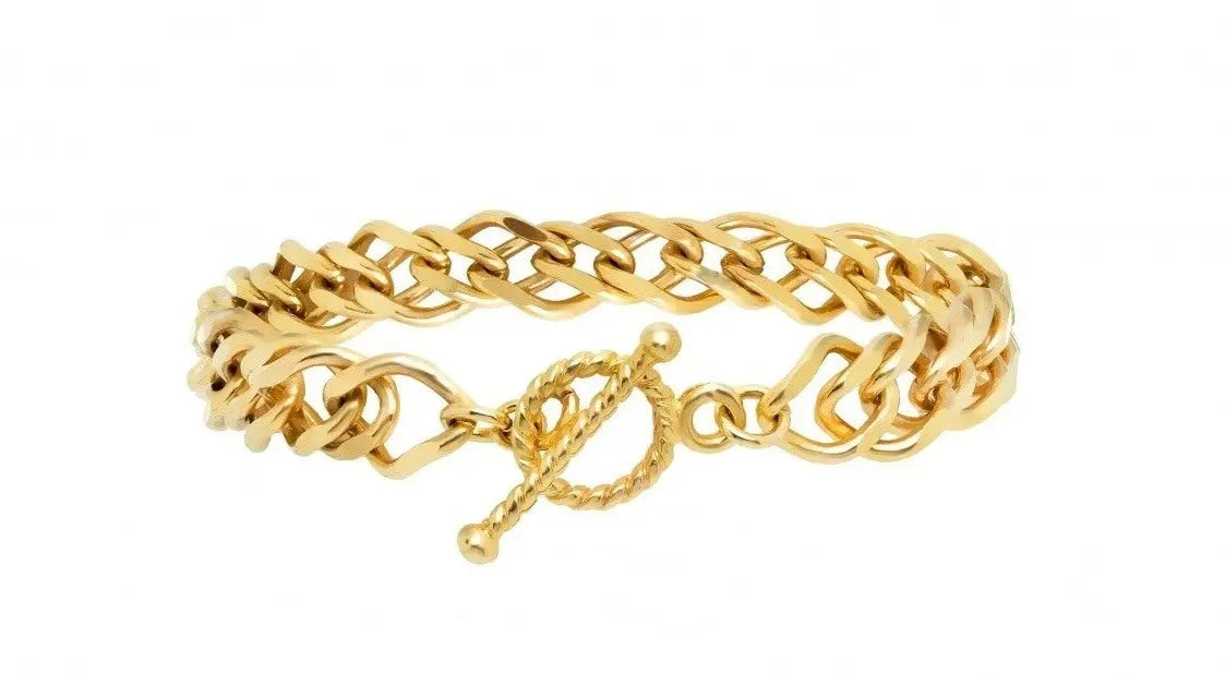 Chunky Curb Chain T Bar Bracelet for Women - Naomi Style Gold & Silver Fashion Jewelry - Perfect for Casual Outfits, Date Nights and Layered Looks