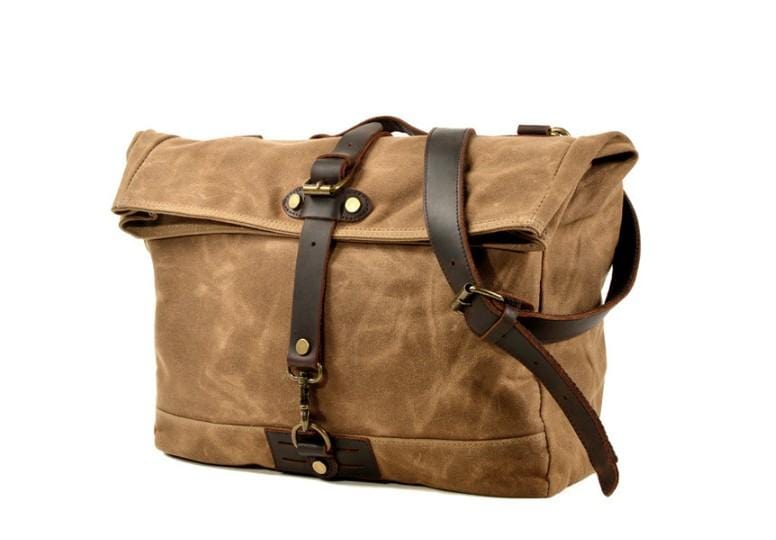 Women's Canvas Crossbody Messenger Bag - Khaki, Green & Grey Colors | Stylish & Durable for Work, Travel & Everyday Use