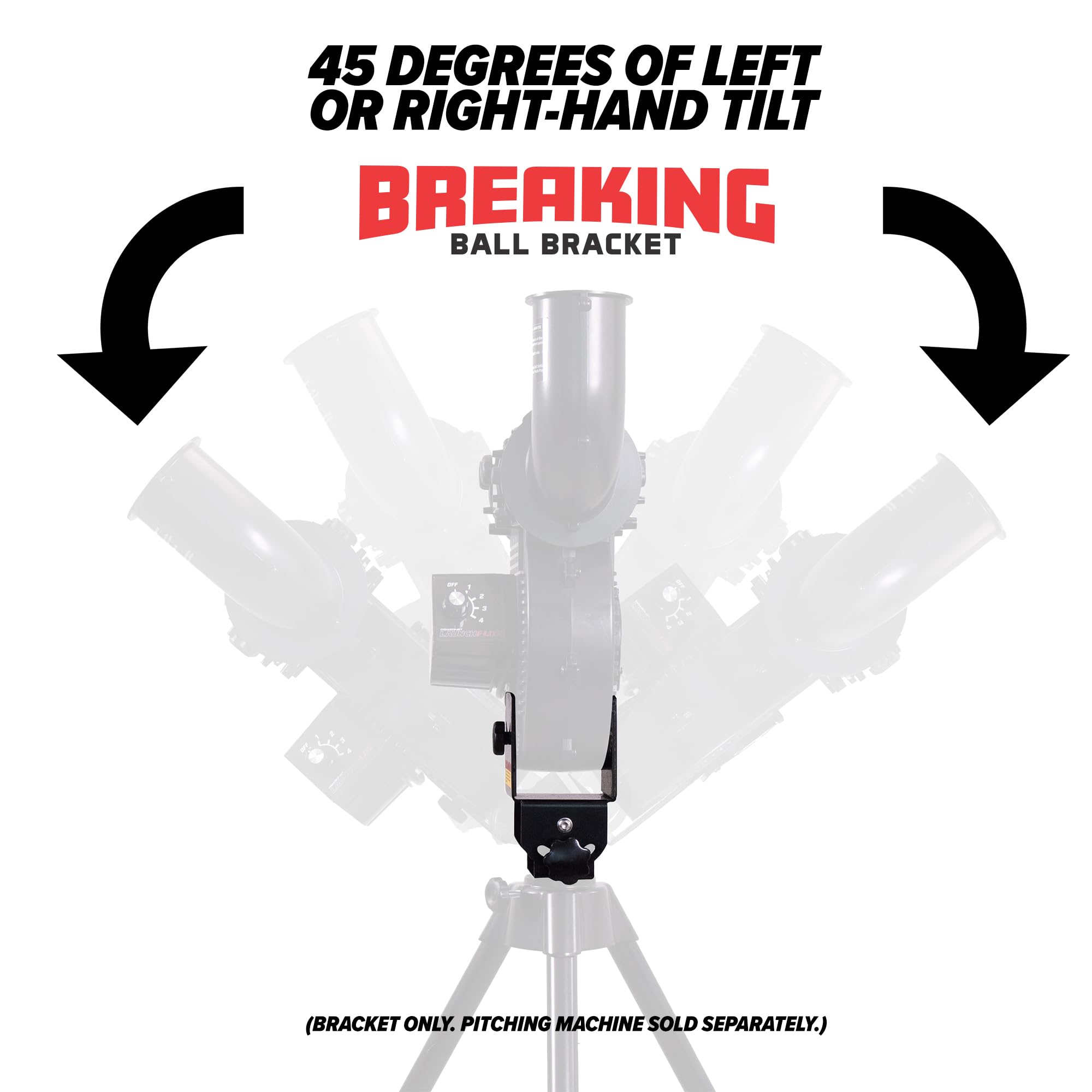 PowerNet Launch F-lite Breaking Ball Bracket - Baseball & Softball Pitching Machine Attachment for Fastballs & Curveballs | Compatible with Launch F-lite Balls | Perfect for Training, Practice & Game Scenarios