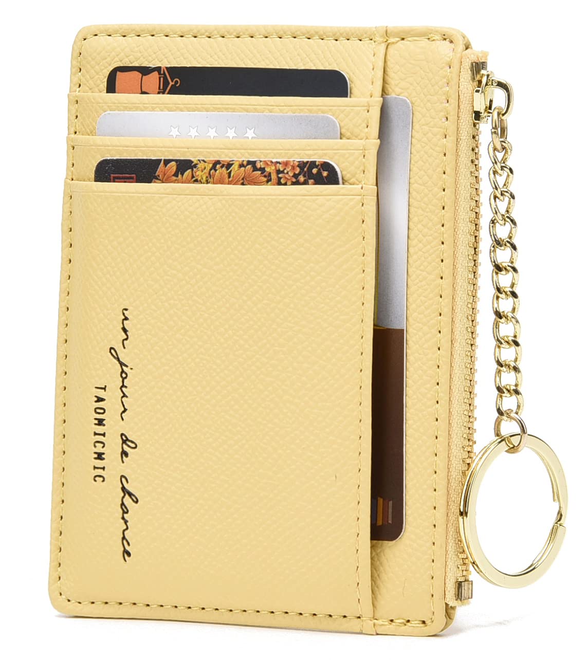 Slim Minimalist RFID Blocking Wallet for Men & Women - 8 Card Slots with Keychain Ring | Compact Credit Card Holder for Travel, Business & Everyday Use