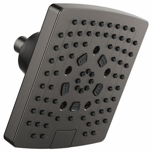 Brizo Luxe Steel 87406 SL 7-Square 5-Function Shower Head - 1.75 GPM High Pressure Rain Shower - Perfect for Bathroom Renovation & Spa-Like Experience