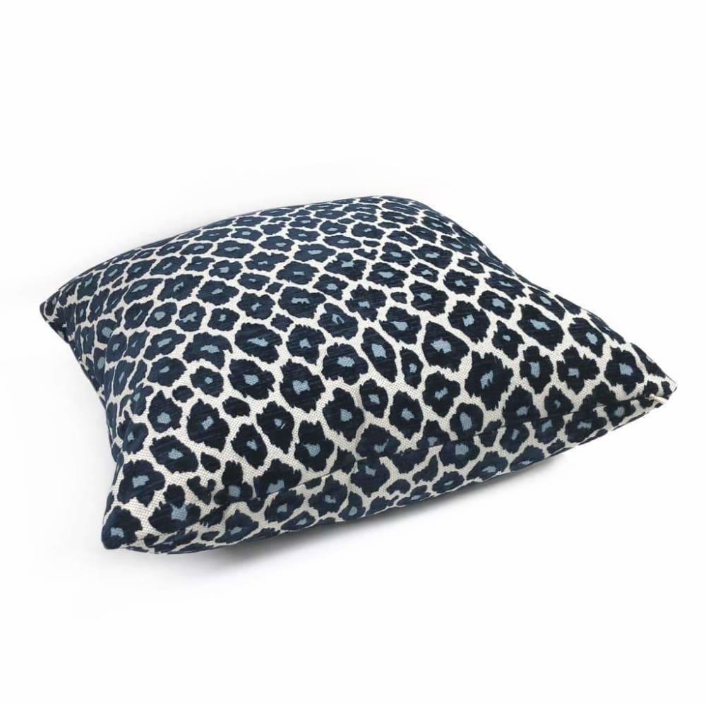 Pardo Navy Blue Leopard Spot Pillow Cover - Decorative Throw Pillow Case for Sofa, Bed, Couch - Home Decor Accent for Living Room, Bedroom, Nursery