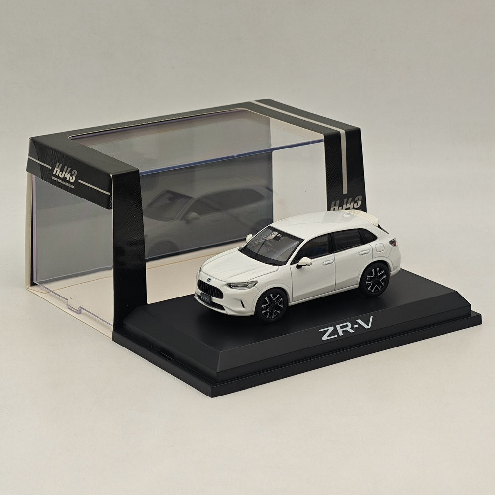 1/43 Scale Hobby Japan ZR V e:HEV Platinum White Diecast Model Car (HJ431005W) - Collectible Miniature Vehicle for Display & Gift Giving