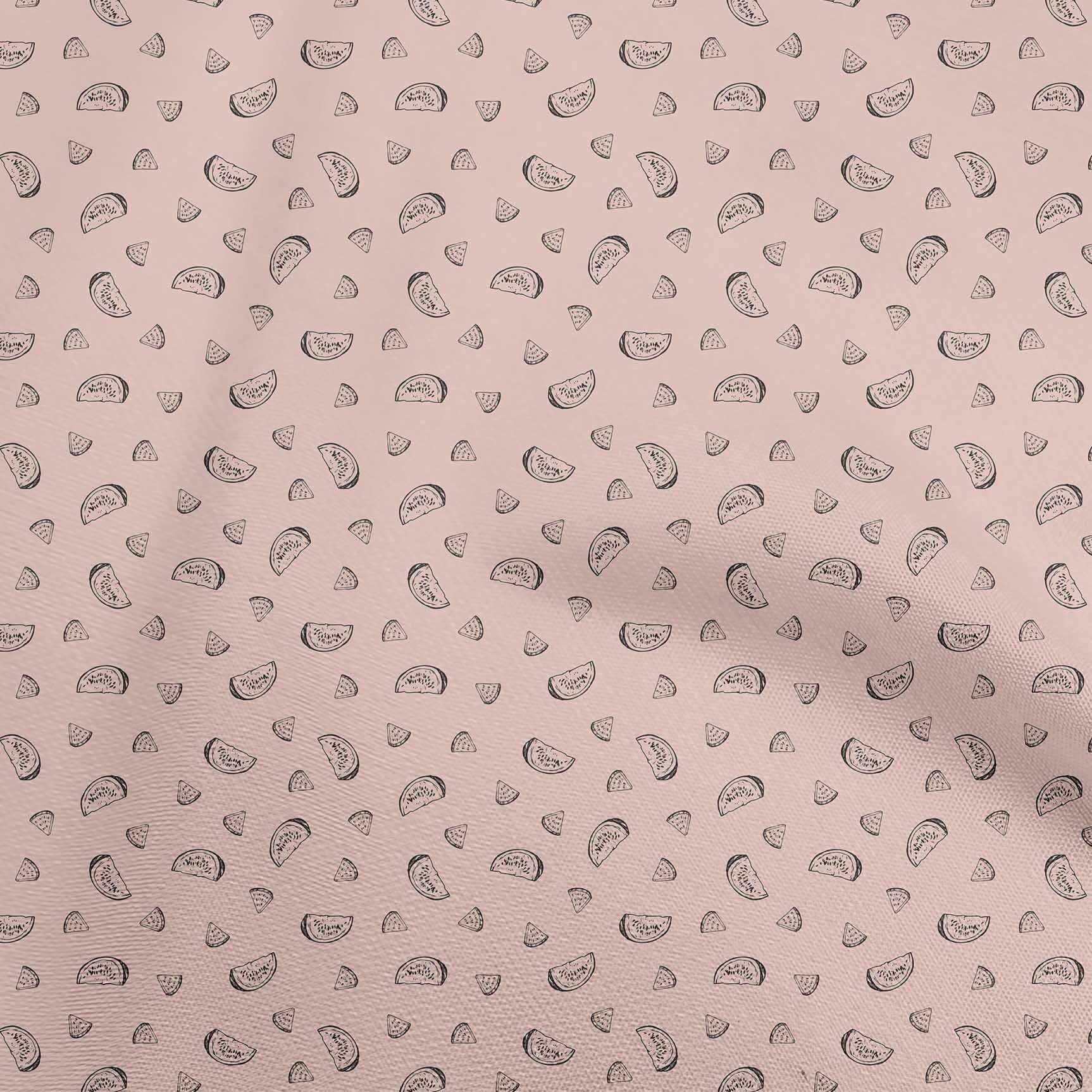 oneOone Cotton Jersey Light Pink Watermelon Print Fabric by The Yard - 58 Inch Wide Soft Stretchy Material for DIY Dresses, Skirts & Summer Apparel