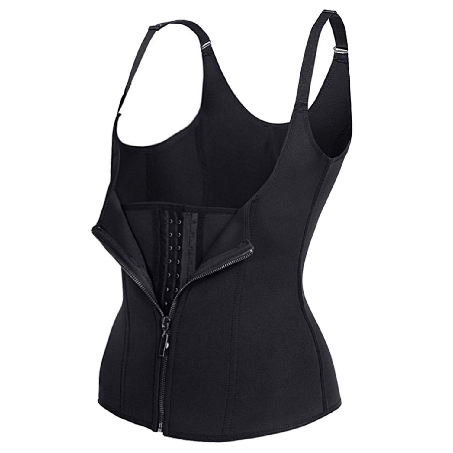 OMG Women's Waist Trainer Vest Corset - Adjustable Zipper Tummy Control Shapewear with Straps for Body Slimming | Perfect for Workouts, Postpartum Recovery & Evening Wear