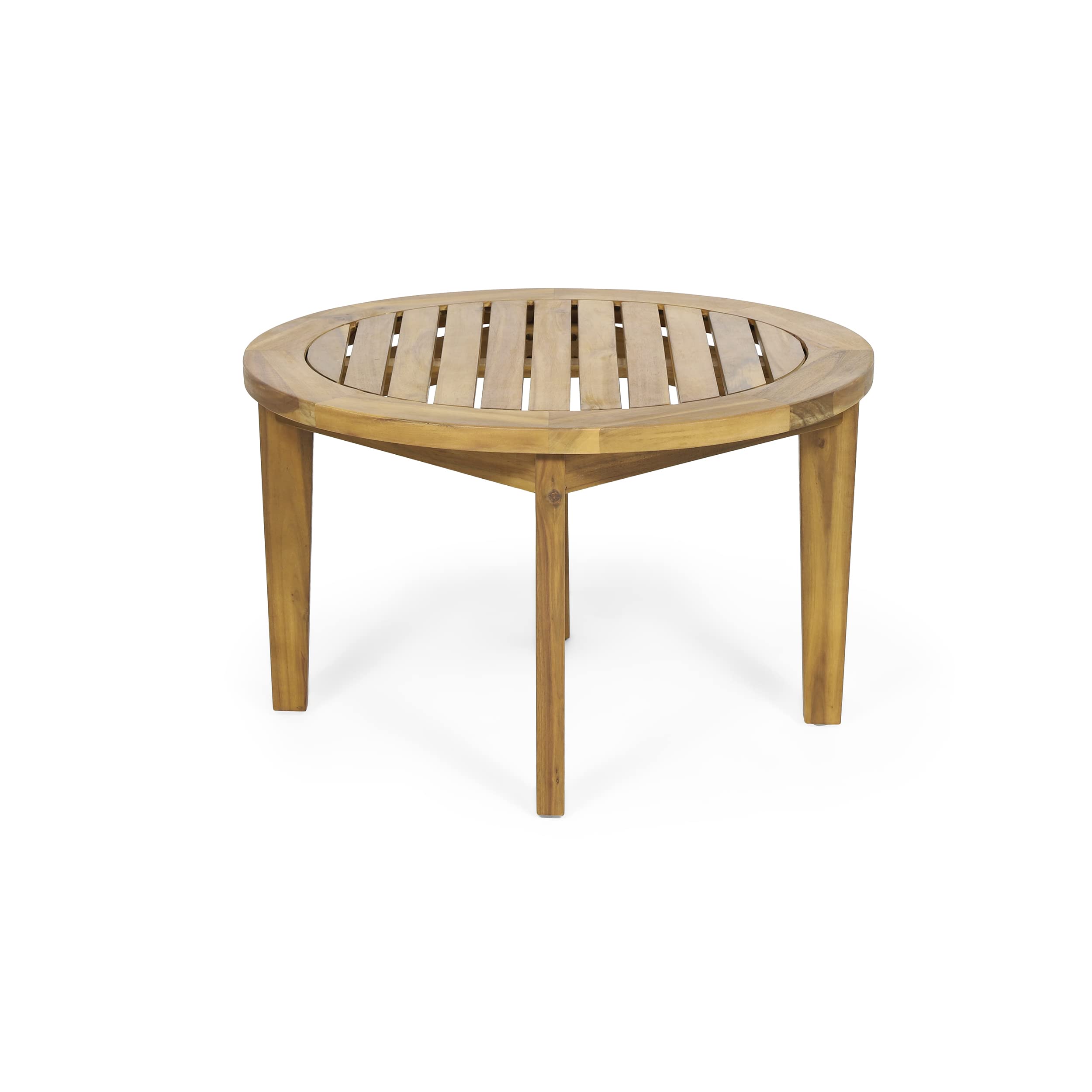Christopher Knight Home 318121 Teak Wood Coffee Table - Modern Living Room Furniture for Small Spaces, Home Decor, and Entertainment Areas