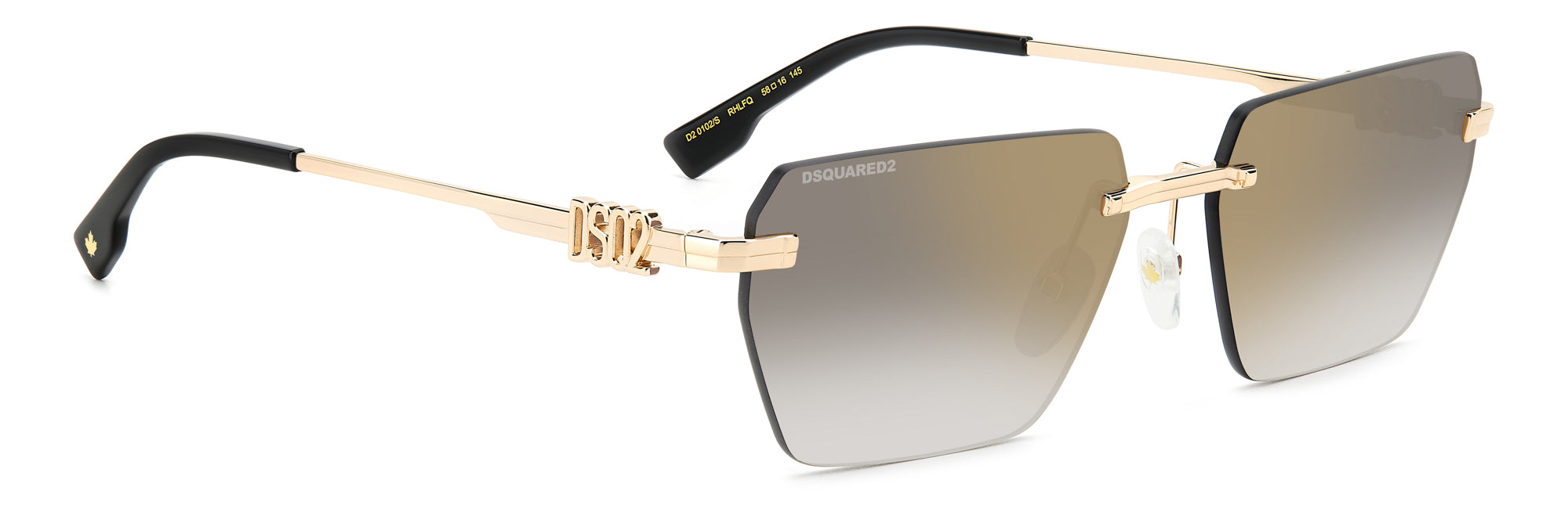 DSQUARED2 D2 0102/S Sunglasses - Polarized UV Protection Aviator Style for Men & Women - Perfect for Driving, Outdoor Sports & Fashion Accessories
