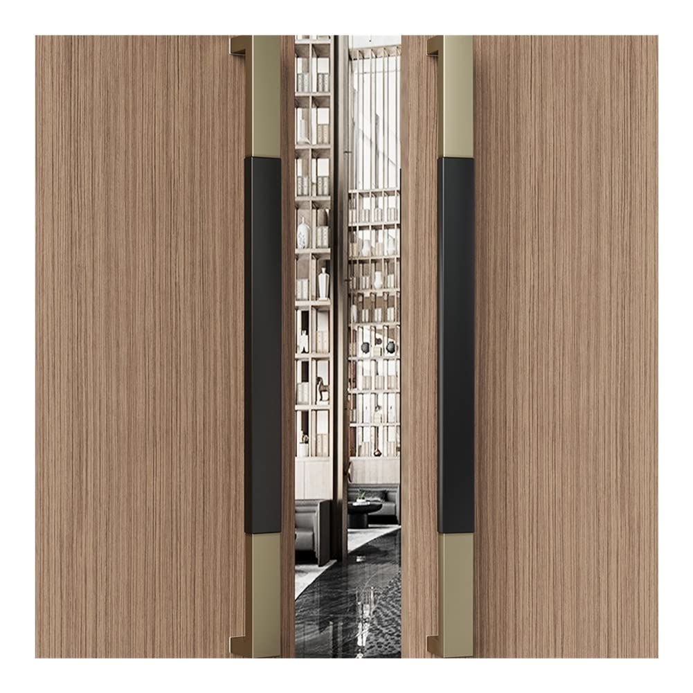 Stainless Steel Kitchen Cabinet Handles - Modern Minimalist Black Drawer Pulls for Cabinets & Dressers (42.5cm Length) - Durable Solid Cupboard Hardware for Home Renovation & DIY Projects