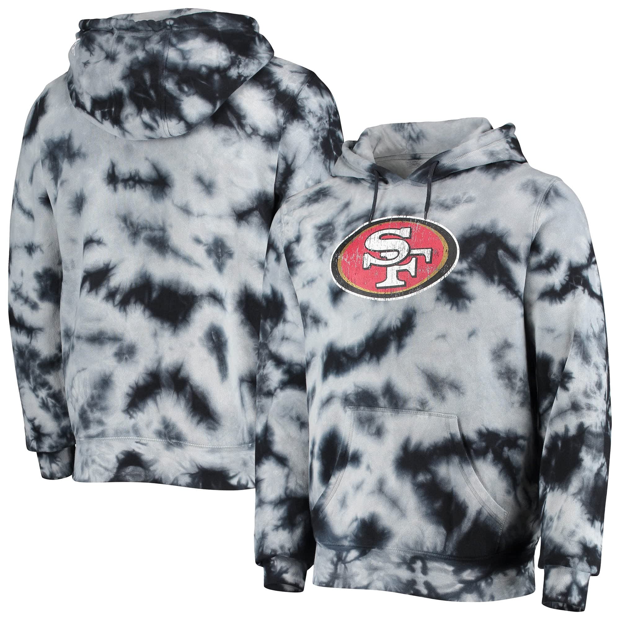New Era Men's Black Cleveland Browns Tie-Dye Pullover Hoodie - NFL Football Fan Apparel for Game Day, Casual Wear & Street Style