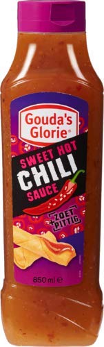 Gouda's Glorie Sweet Hot Chili Sauce - 850ml | Premium Dutch Chili Sauce for Cooking, Dipping & Grilling | Perfect for Wings, Burgers & Asian Dishes