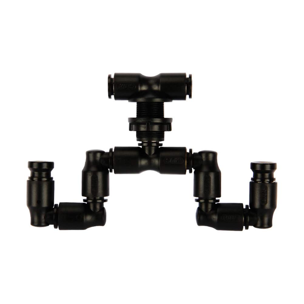 Adjustable Dual Spray Reptile Mister for Lizard & Amphibian Tanks - Black Rainforest Terrarium Cooling Nozzle for Pet Hydration - Perfect for Tropical Habitat Maintenance & Reptile Care