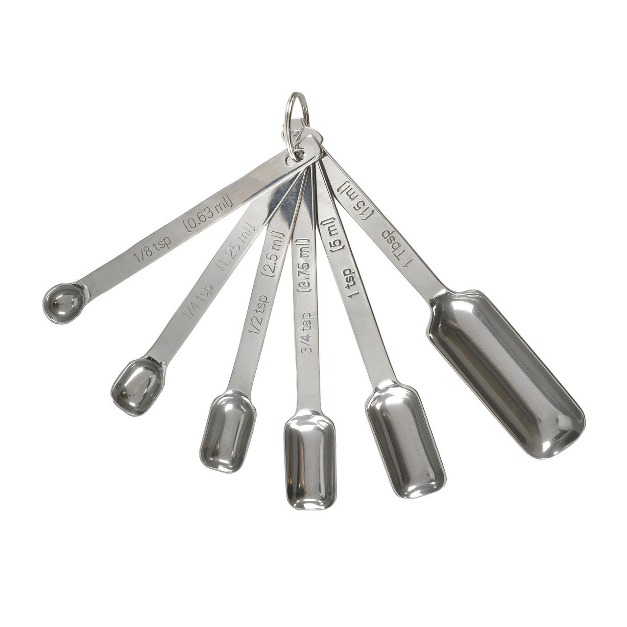 Premium Stainless Steel Measuring Spoon Set - 6 Piece Kitchen Utensils for Baking, Cooking & Coffee - Dishwasher Safe & Durable