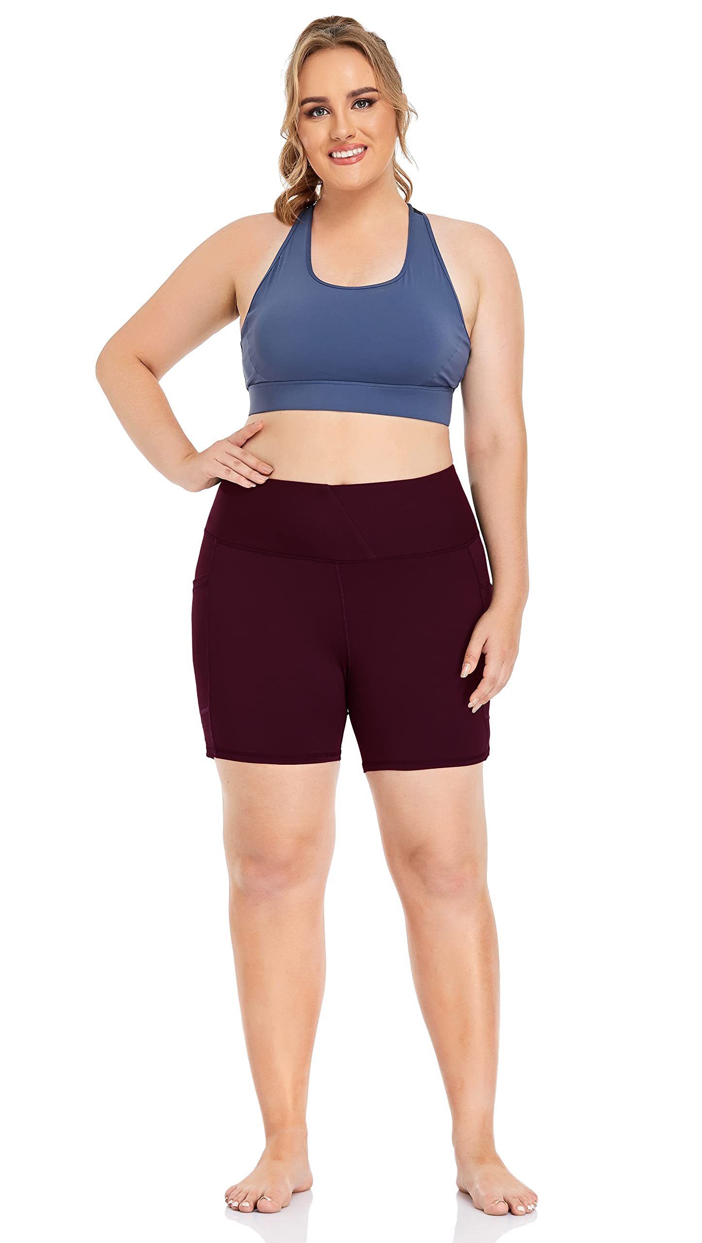 ZERDOCEAN Women's Plus Size High Waist Biker Shorts - 8