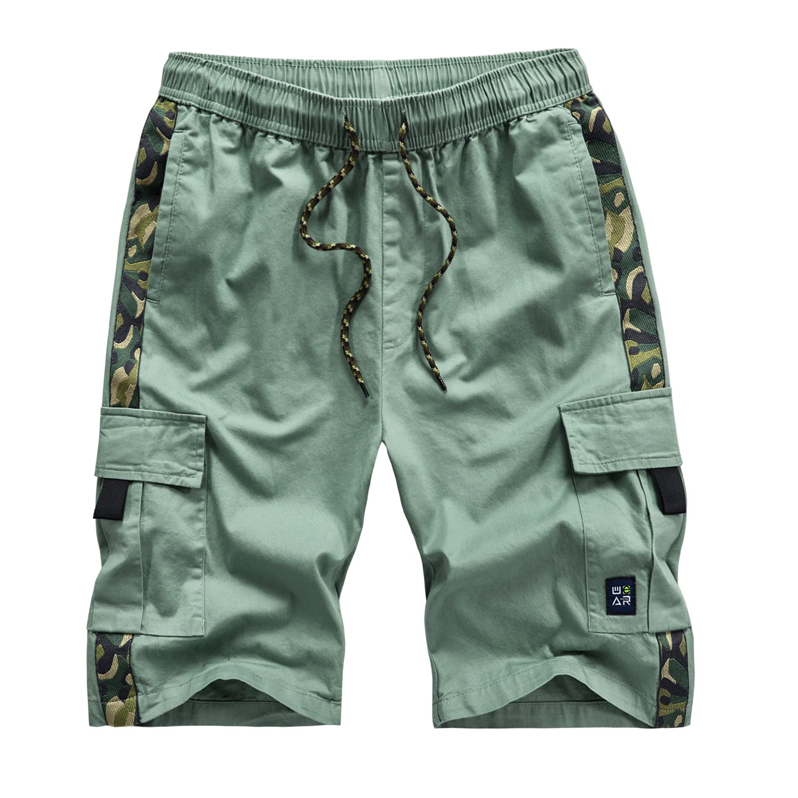 Ymosrh Men's Khaki Cargo Shorts - Summer Fashion Casual Quick-Dry Loose Fit Beach Shorts with Pockets | Perfect for Outdoor Activities, Travel & Vacation Wear