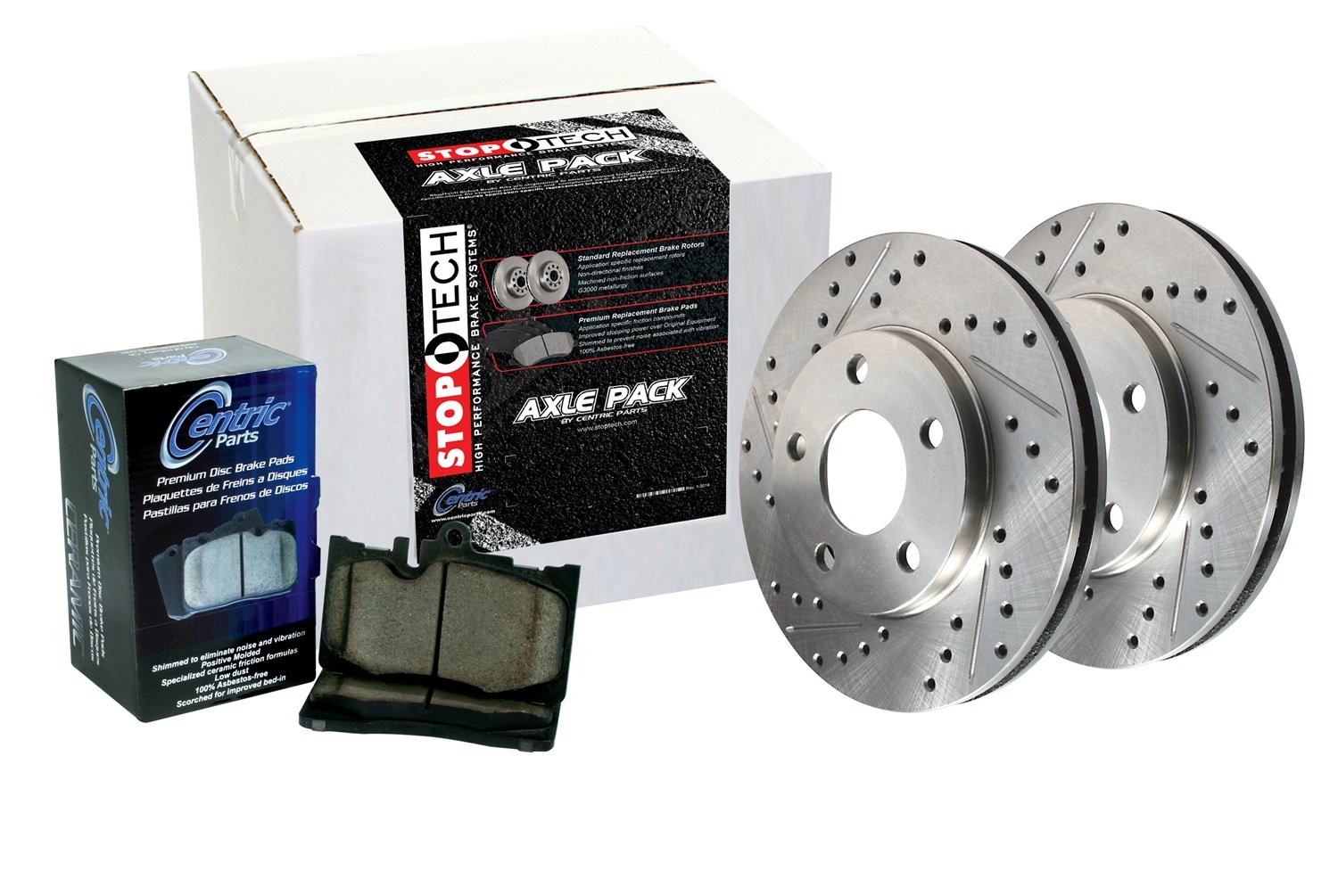 StopTech 977.47011 Sport Axle Pack - High Performance Brake Kit for Cars & Trucks | Perfect for Racing, Off-Road & Daily Driving