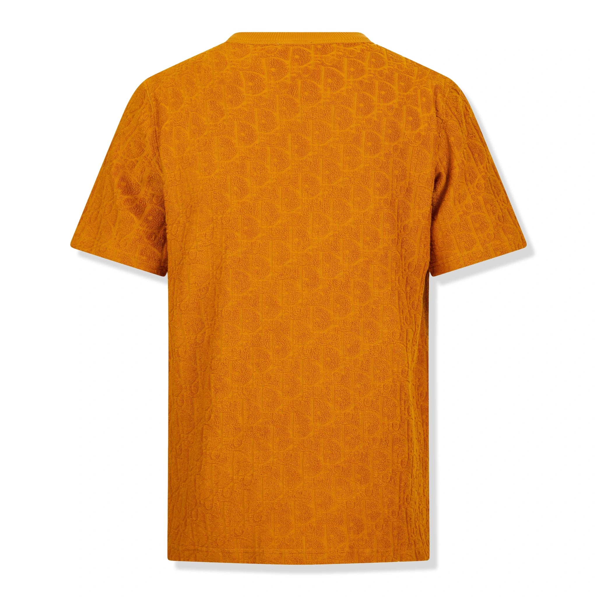 Dior Oblique Towel Orange T-Shirt for Men - Casual Luxury Cotton Tee for Summer Outfits & Streetwear Fashion