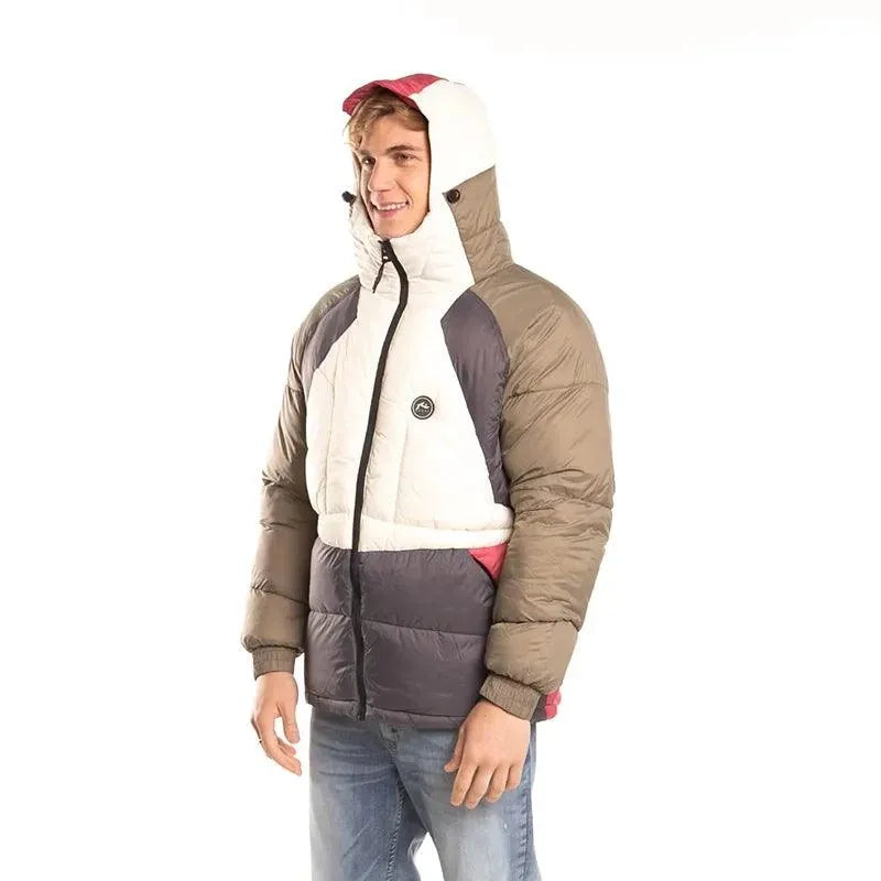 Rusty Youkulet Olive Cream Dark Grey Jacket - Waterproof & Windproof Outdoor Camping Jacket for Hiking, Travel, and Adventure
