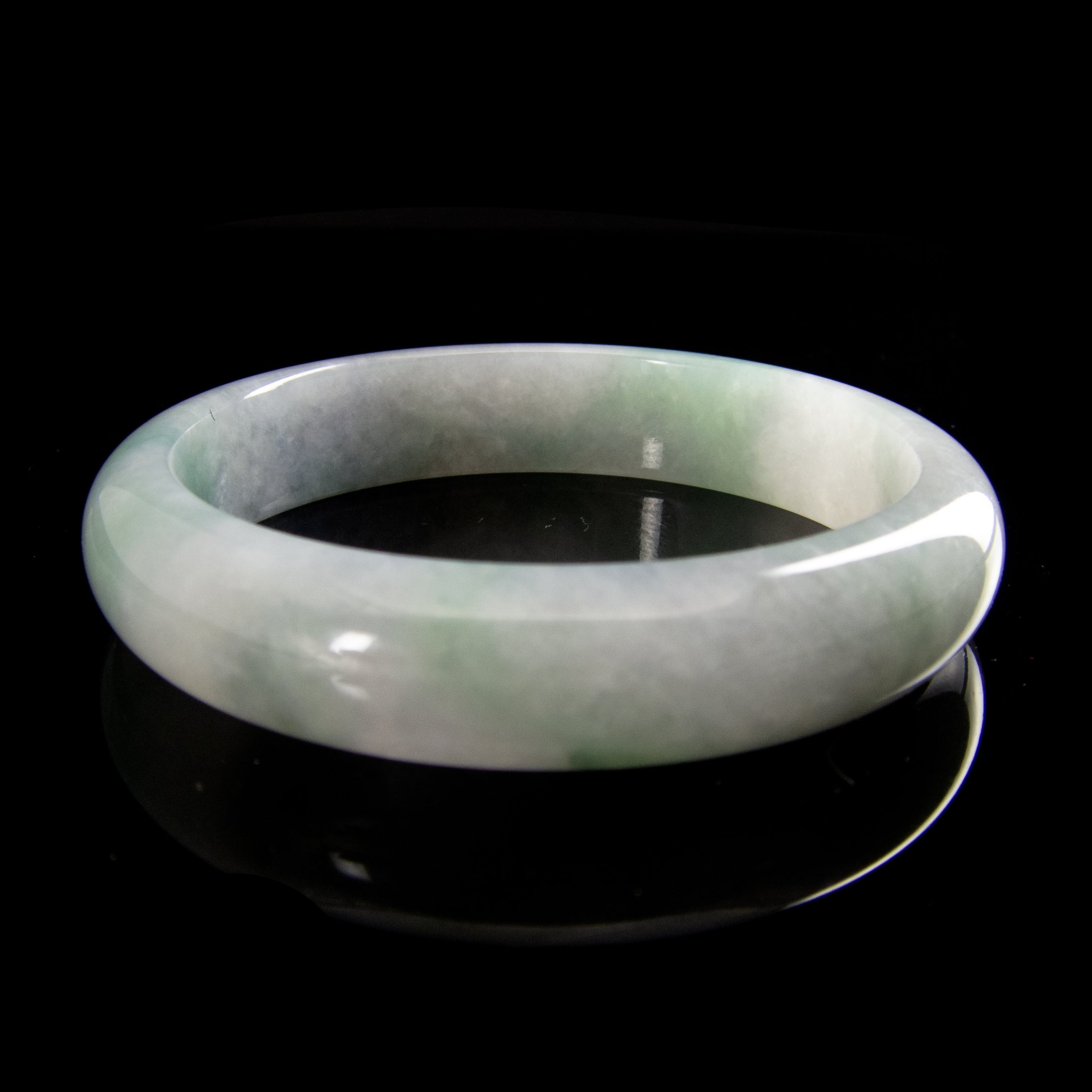 Natural Green Jade Bangle Bracelet for Women - Handcrafted Genuine Jade Stone Bangle - Elegant & Healing Jewelry for Meditation, Yoga & Spiritual Wellness