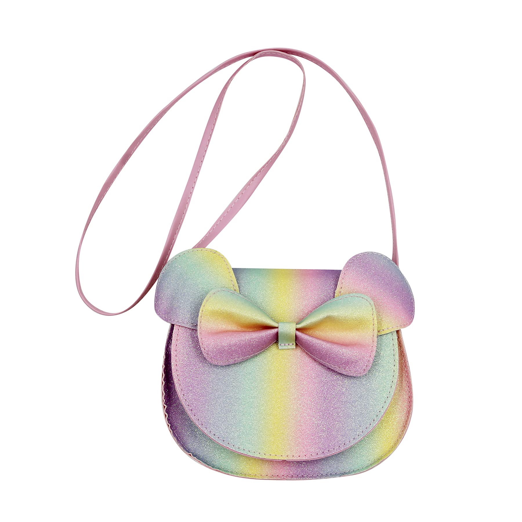 Bolley Joss Crossbody Purse - Cute Bowknot Shoulder Bag for Little Girls with Cartoon Mouse Ears | Perfect for School, Parties & Daily Use