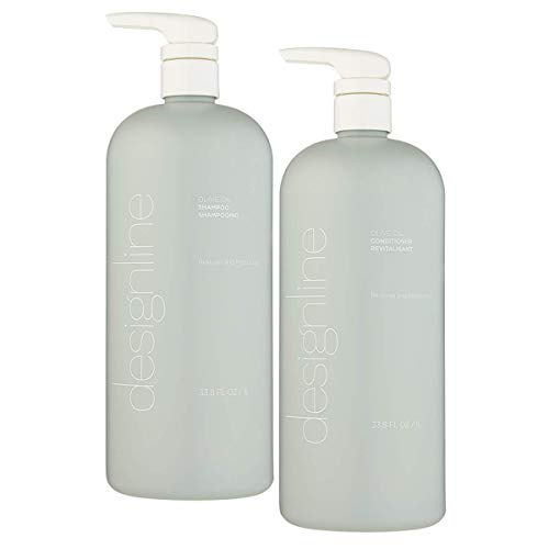 Regis DESIGNLINE Olive Oil Shampoo & Conditioner Set 33.8 oz - Nourishing Hair Care with Olive Oil, Castor Oil, Vitamin E & K - Repairs & Protects Damaged Hair - Perfect for Dry, Frizzy Hair & Daily Hydration