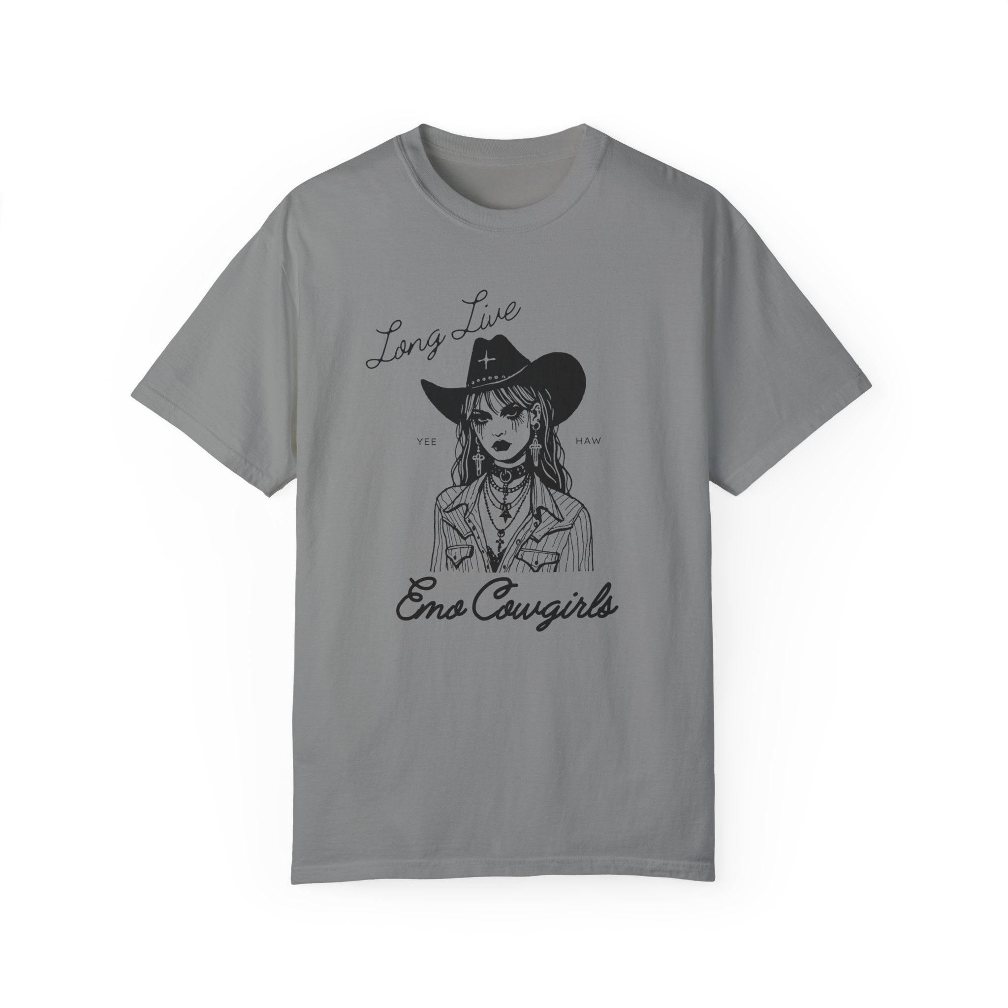 Long Live Emo Cowgirls T-Shirt - Vintage Western Gothic Style Top for Women | Perfect for Concerts, Rodeos & Alternative Fashion