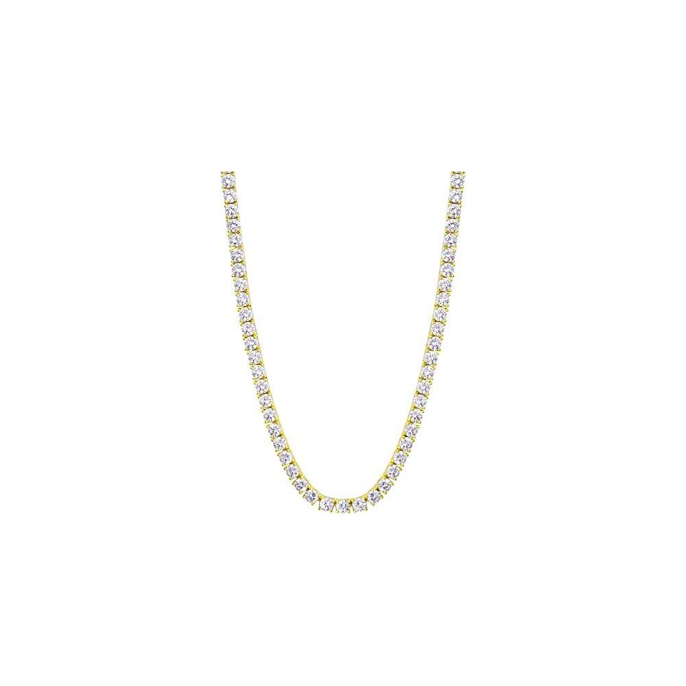 4MM CZ Tennis Necklace .925 Sterling Silver, 18-30 Inches Adjustable Length for Women – Perfect for Weddings, Parties & Everyday Elegance