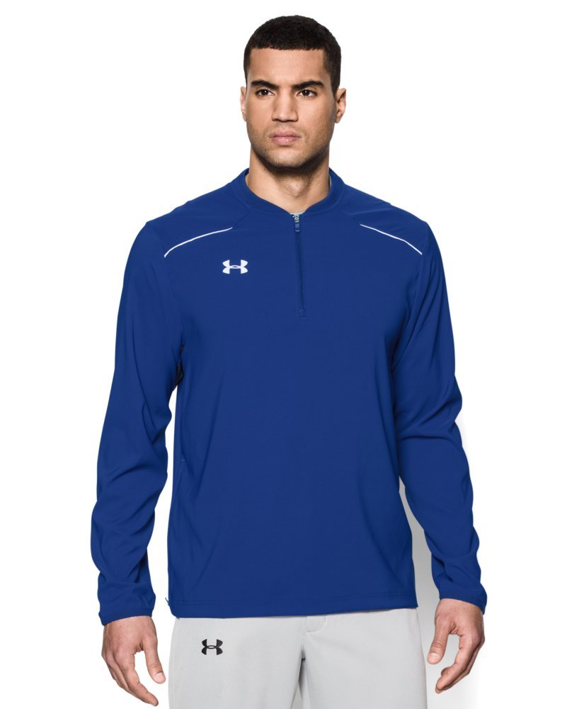 Under Armour Men's Team Ultimate Cage Baseball Jacket - Medium Size, Royal/White Color - Perfect for Baseball Games, Training & Outdoor Sports