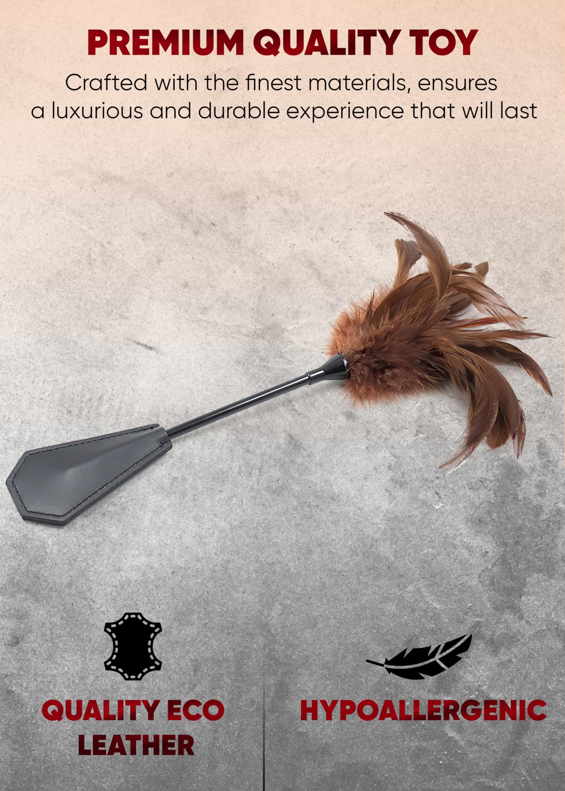 Feather Tickler Adult Toy for Bedroom Play - Sensual Fetish Teaser for Couples
