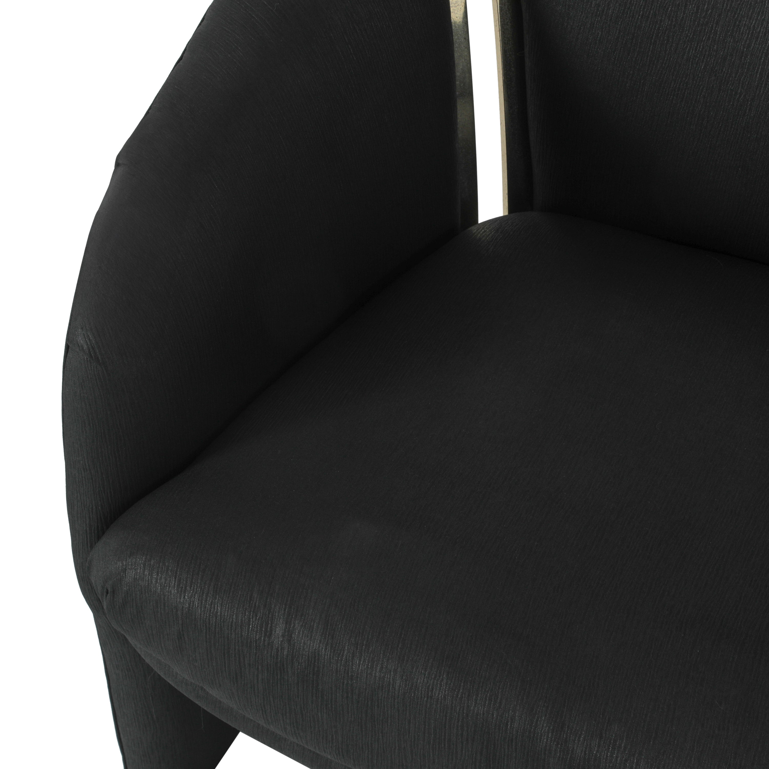 Luxury Black & Gold Postmodern Lounge Chair - Mid-Century Modern Accent Chair for Living Room, Bedroom & Office - Stylish Comfort for Relaxing & Reading