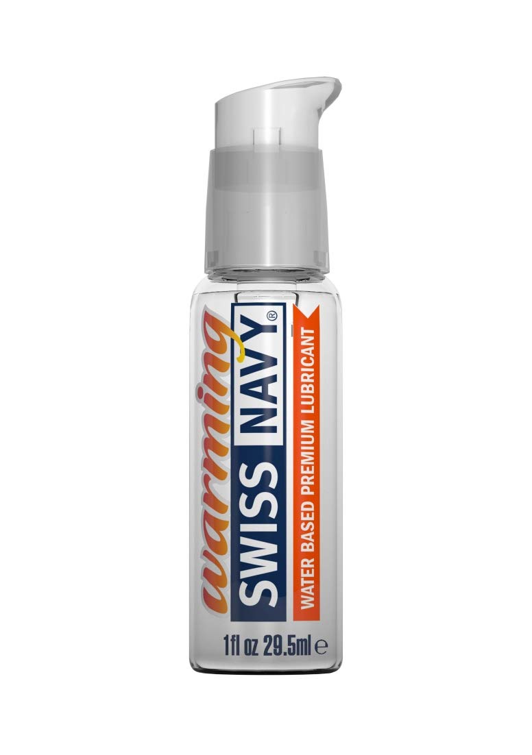 SWISS NAVY Premium Warming Water-Based Lubricant - Long Lasting Sex Gel for Couples (1oz) - Enhances Intimacy & Sensual Massage