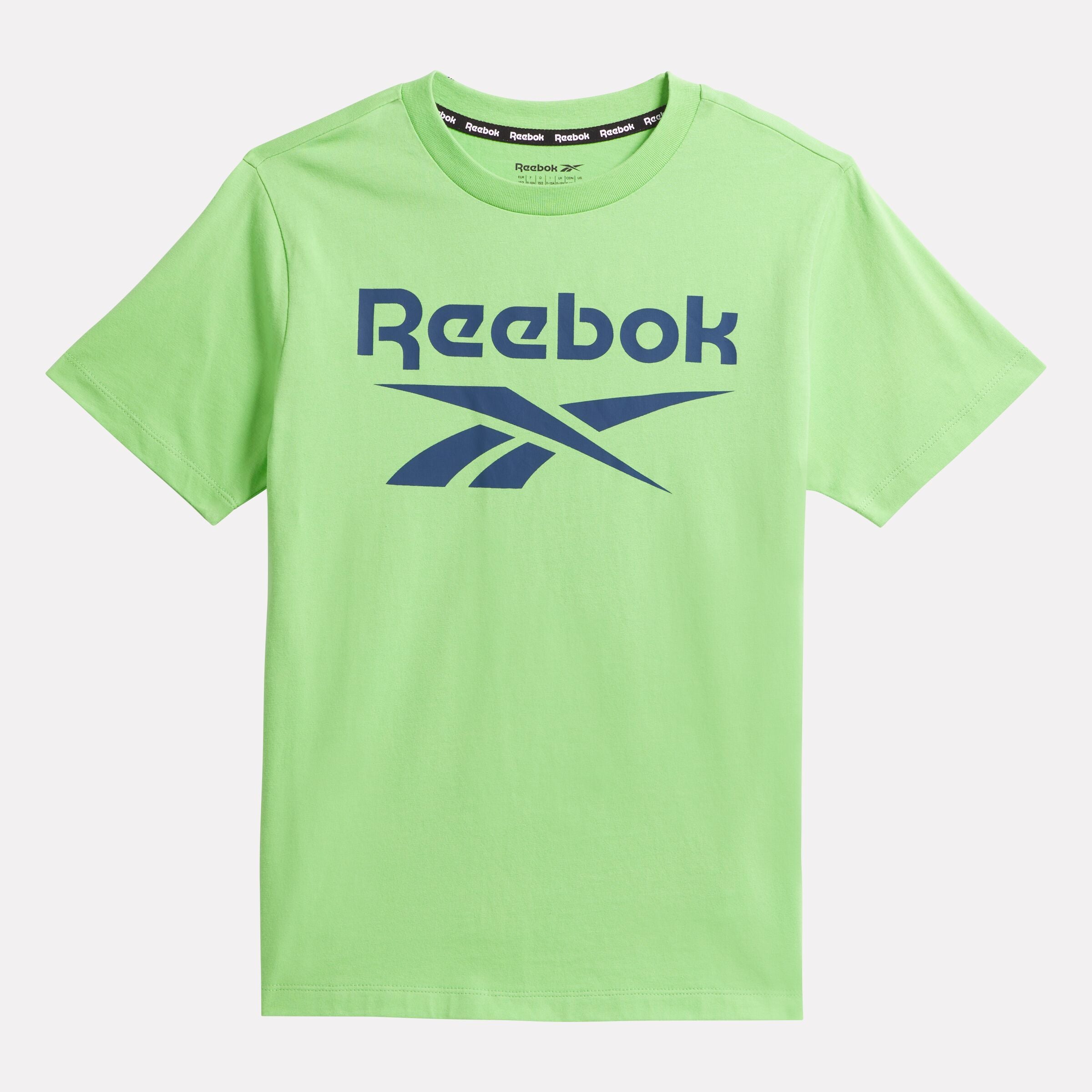 Reebok Kids' Big Logo T-Shirt - Comfortable & Stylish Cotton Tee for Boys & Girls - Perfect for School, Sports & Casual Wear