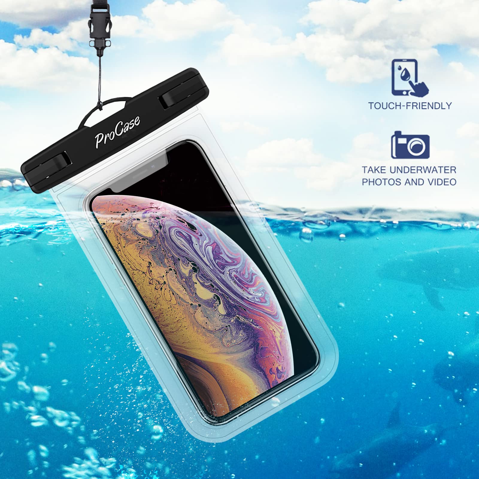 ProCase 2 Pack Waterproof Phone Pouch - Universal 7