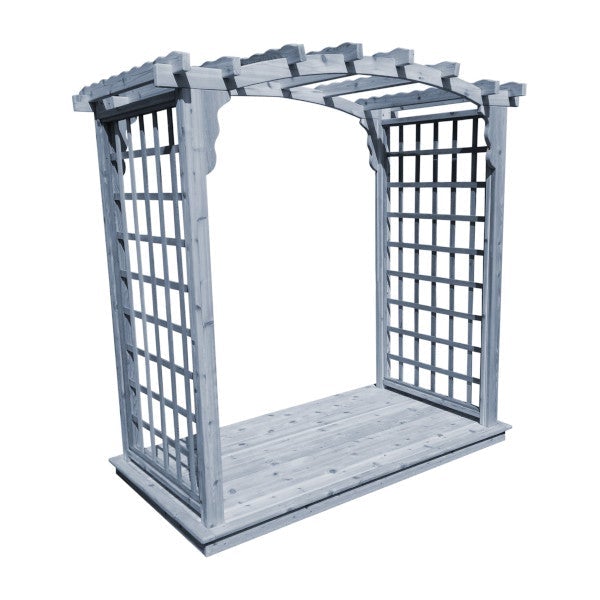Premium Western Red Cedar Cambridge Arbor & Deck Kit - Durable Outdoor Garden Structure for Patio, Backyard, and Landscaping