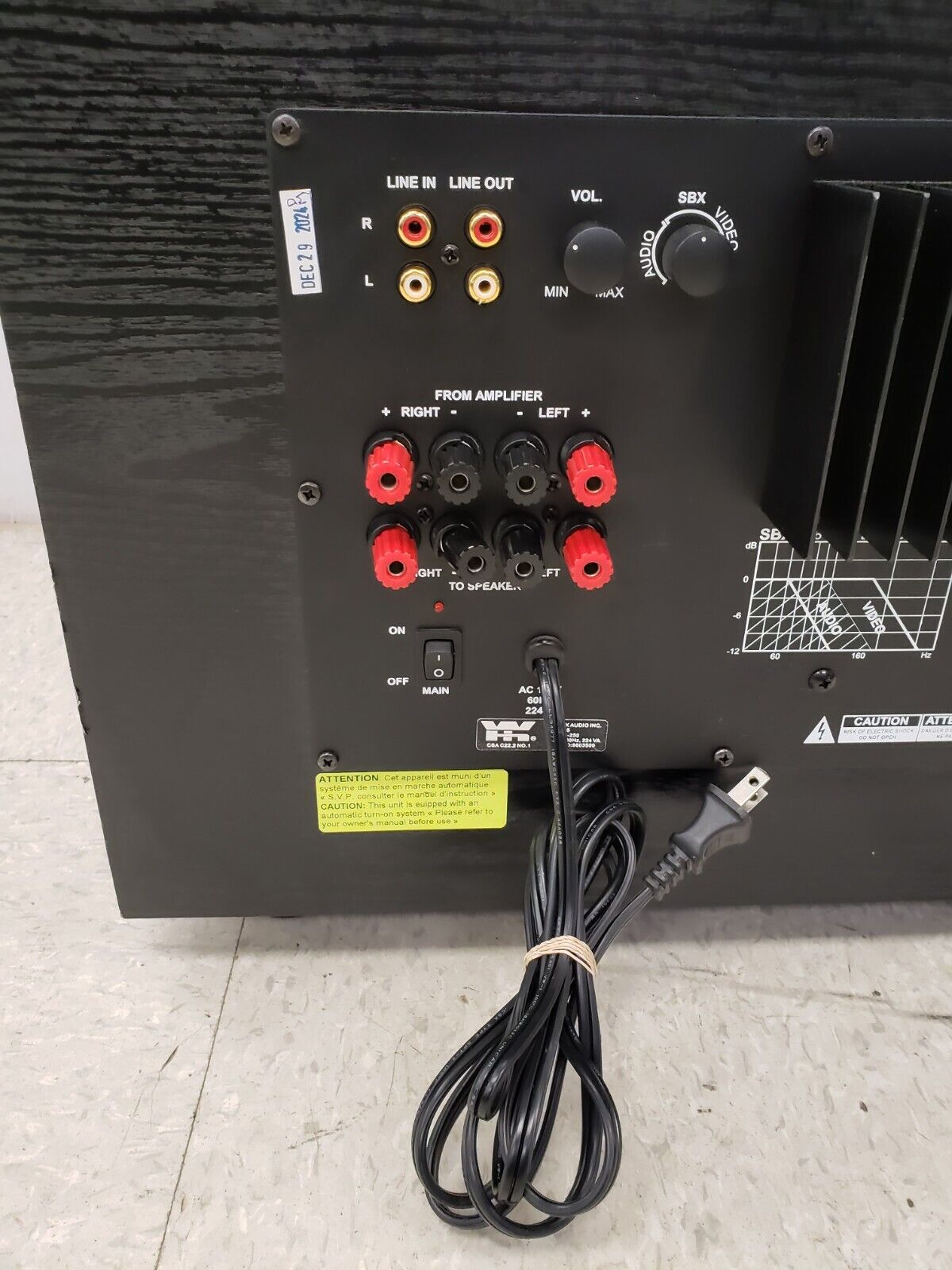D Box Dauid250 Subwoofer - High Power 12