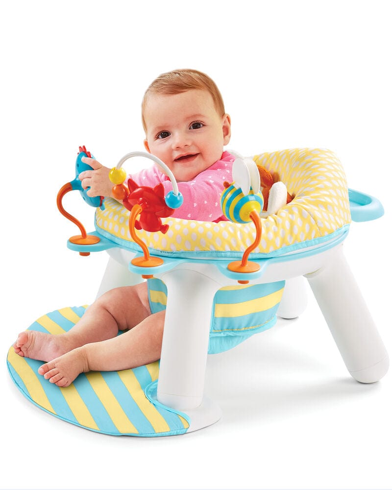 Skip Hop 2-in-1 Activity Floor Seat for Babies | Convertible Play & Feeding Chair | Perfect for Tummy Time, Playtime & Mealtime at Home or Daycare