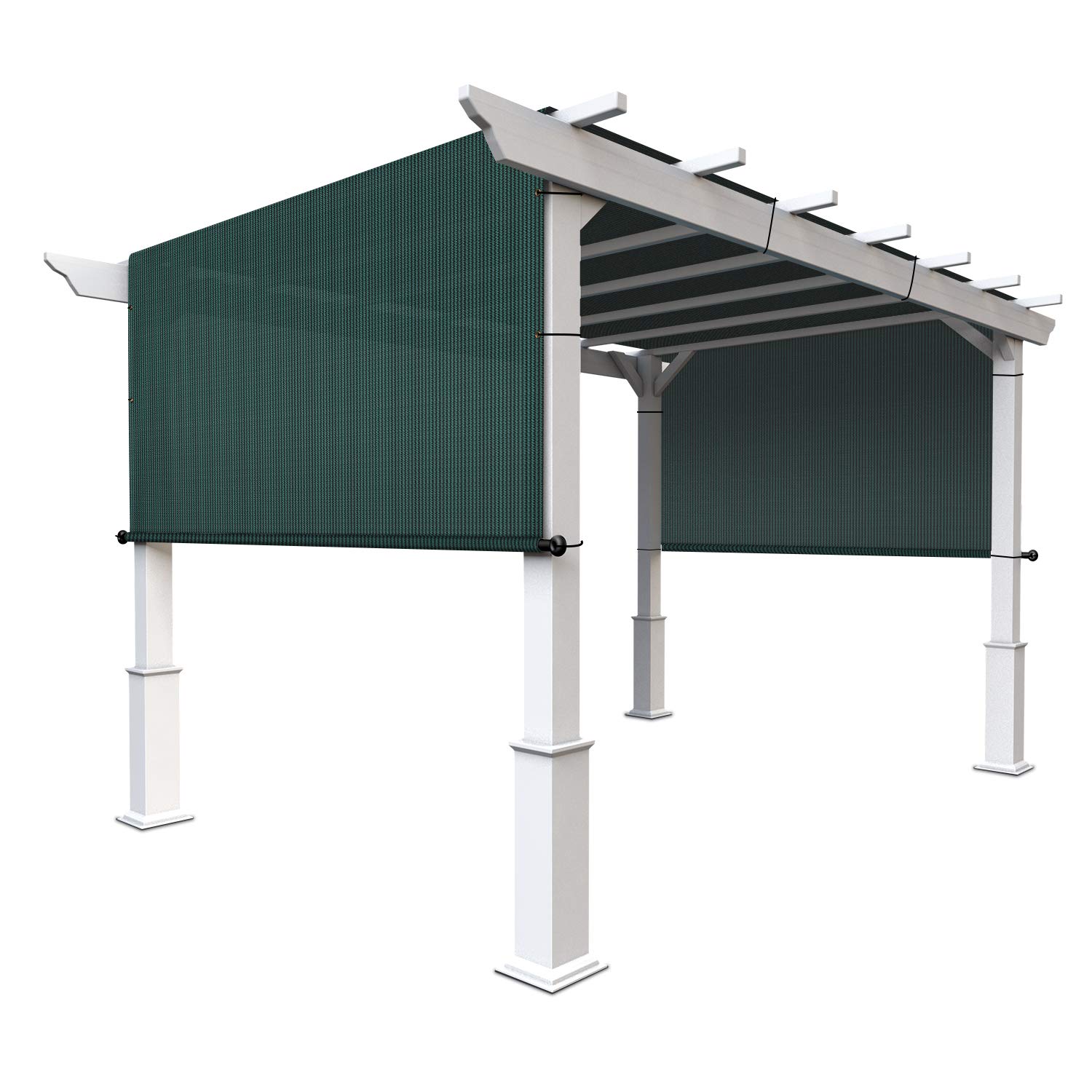 COARBOR 6'x33' Outdoor Pergola Replacement Cover - Breathable Shade Canopy with Grommets & Weight Rods, Green - Perfect for Patio, Deck, Gazebo, Backyard, and Garden Sun Protection