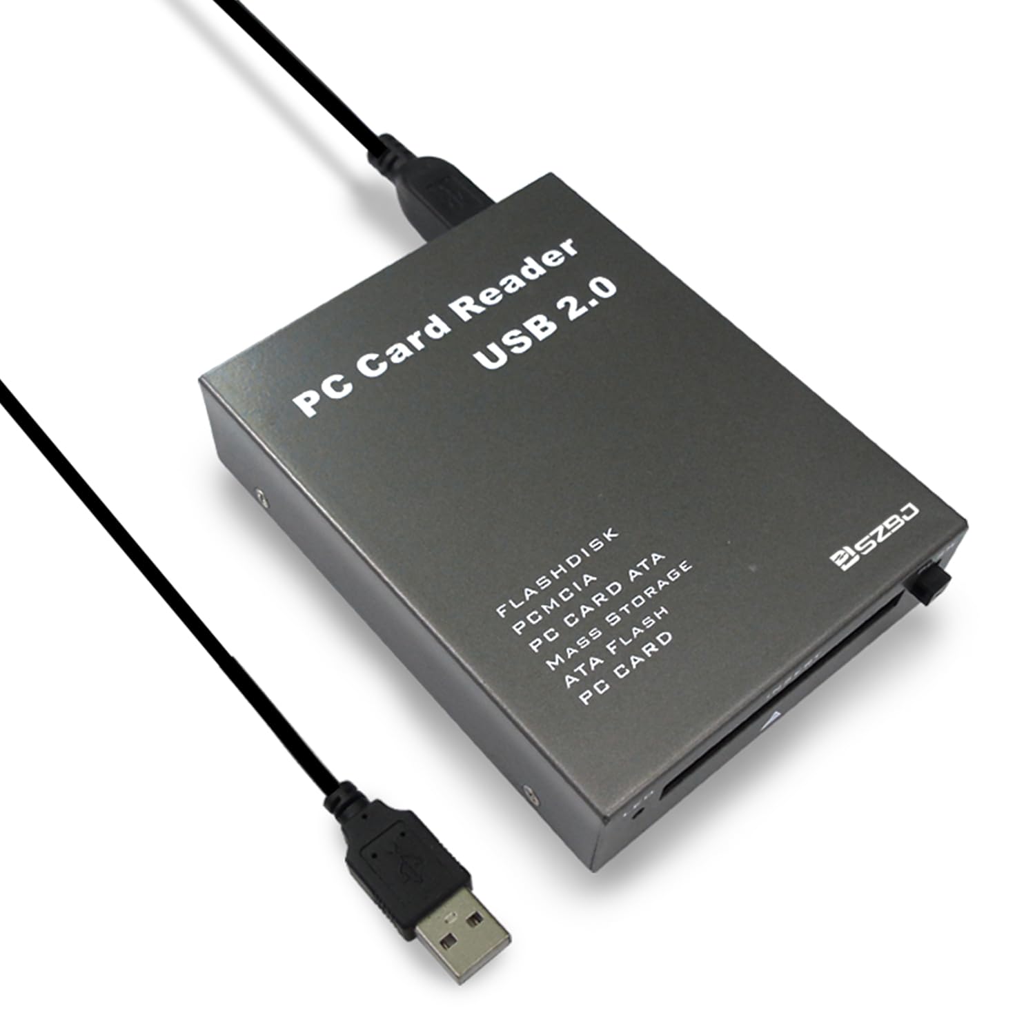 USB 2.0 PCMCIA Card Reader - Multi-Format Flash Drive Adapter for PC/Laptop, Supports ATA Flash & Mass Storage - Perfect for Data Transfer, File Backup & Legacy Device Connectivity (Gray)