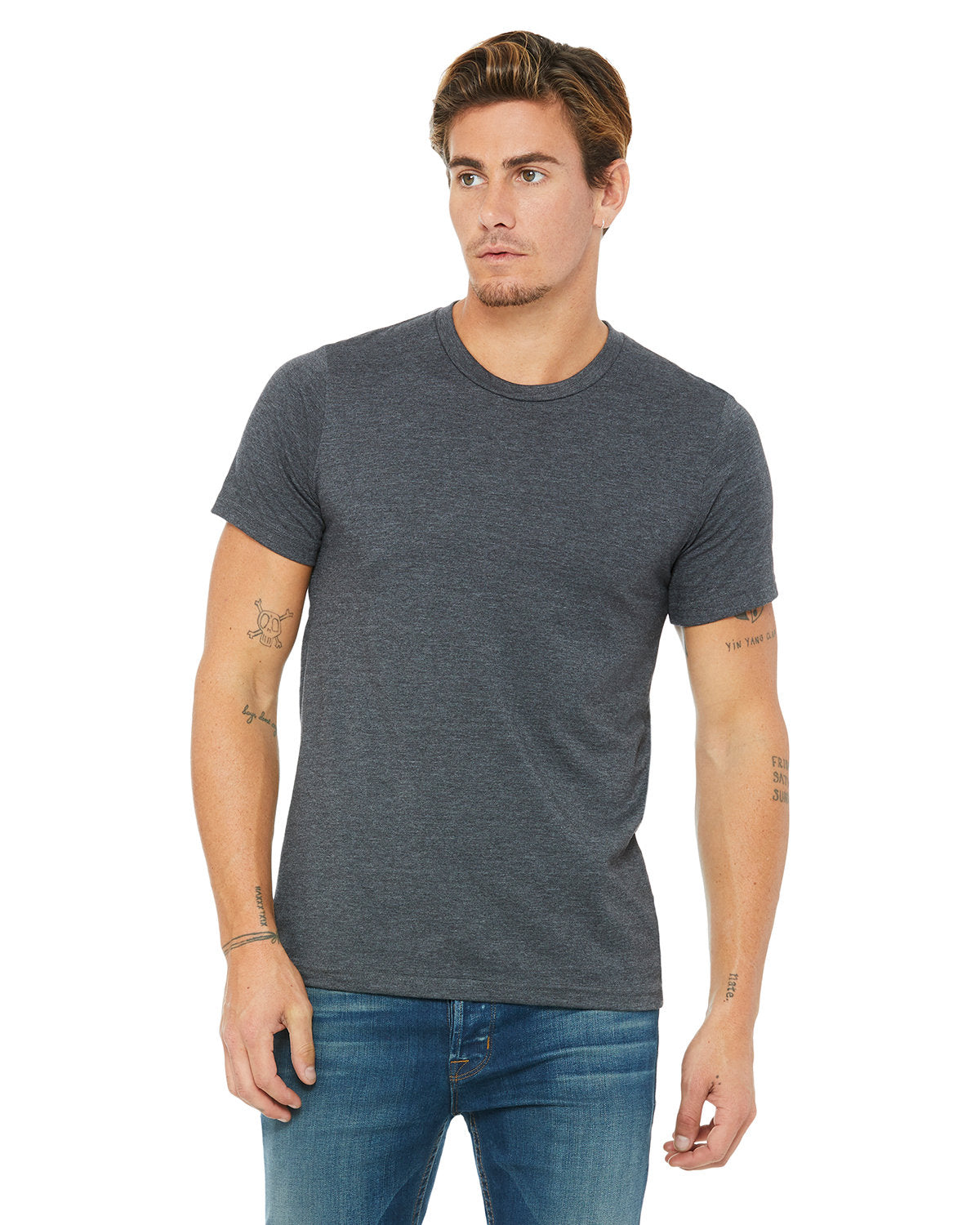 Bella + Canvas 3001CVC Unisex Heather CVC Crew Neck T-Shirt - Soft Cotton Blend Tee for Men & Women - Perfect for Casual Wear, Screen Printing & Everyday Outfits
