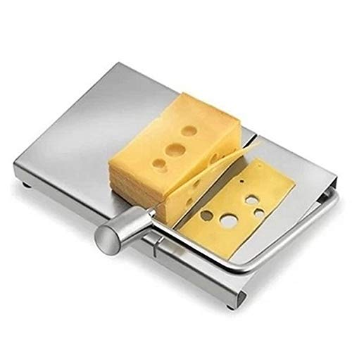 TOPCHANCES Stainless Steel Cheese Slicer & Cutter with Cutting Board - Perfect for Hard & Semi-Hard Cheeses, Butter - Ideal for Kitchen, Charcuterie Boards & Entertaining