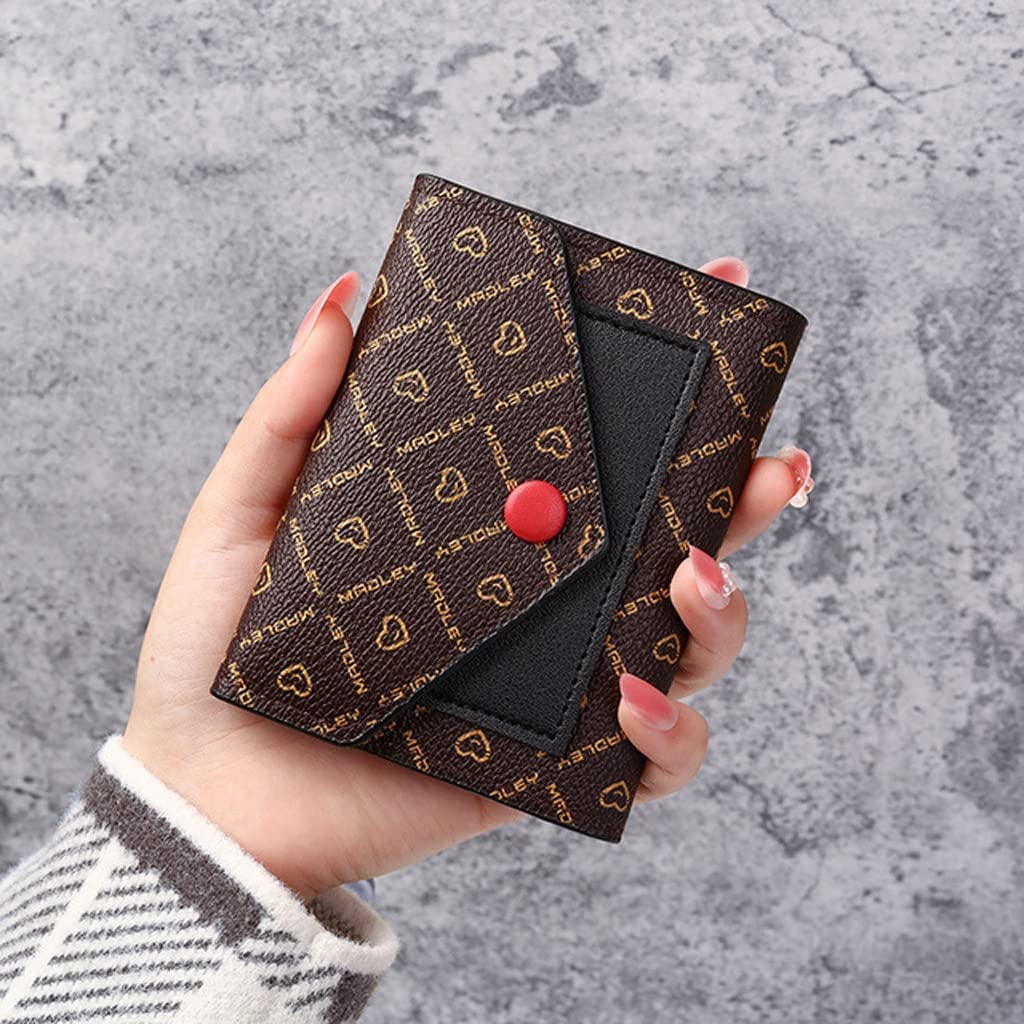 Women's Small Wallet - Slim RFID Blocking Zipper Coin Purse & Credit Card Holder (12x9cm) - Perfect for Travel, Everyday Use & Minimalist Style (Color A)