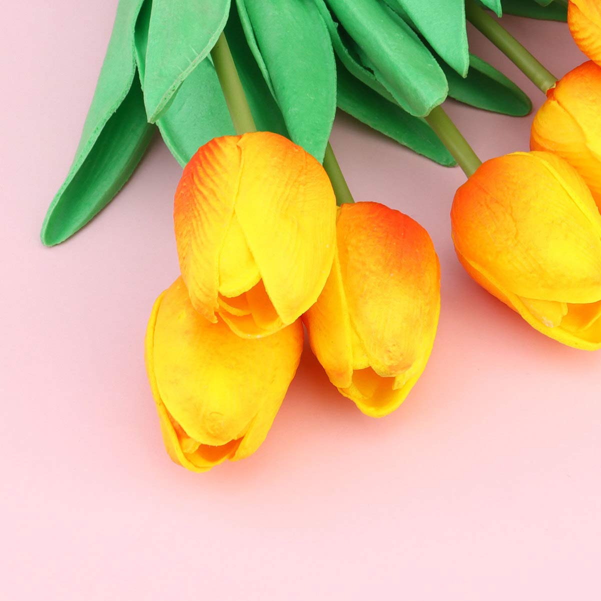 10pcs Artificial Tulip Bouquet - PU Tulip Flowers for Home Decor, Wedding Centerpieces, and Party Arrangements - Perfect for Living Room, Dining Table, and Office Desk Decorations