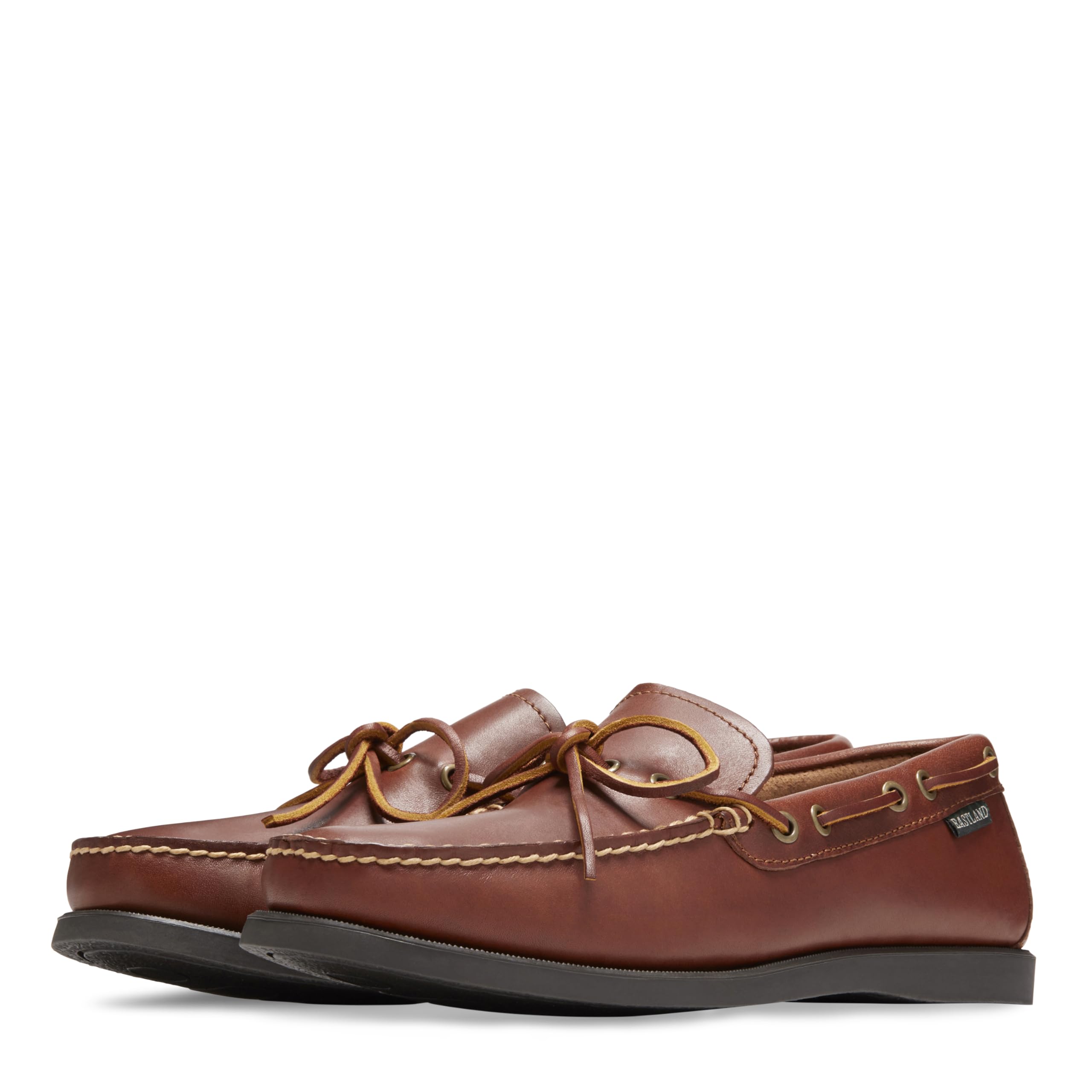 Eastland Men's Yarmouth Leather Boat Shoes - Comfortable & Stylish Slip-On Loafers for Casual Wear, Sailing, and Outdoor Activities