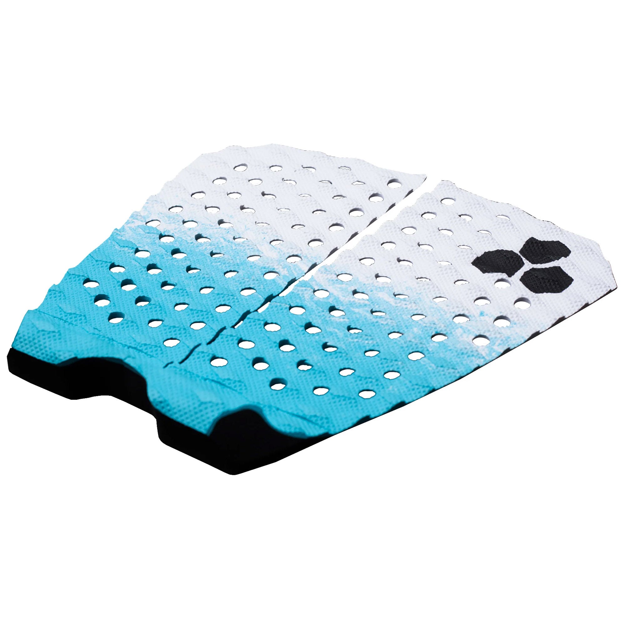 Channel Islands Fuser Flat Traction Pad - Cyan/Black Surfboard Grip for Enhanced Control & Performance - Perfect for Shortboards, Fish Surfboards & Performance Surfing