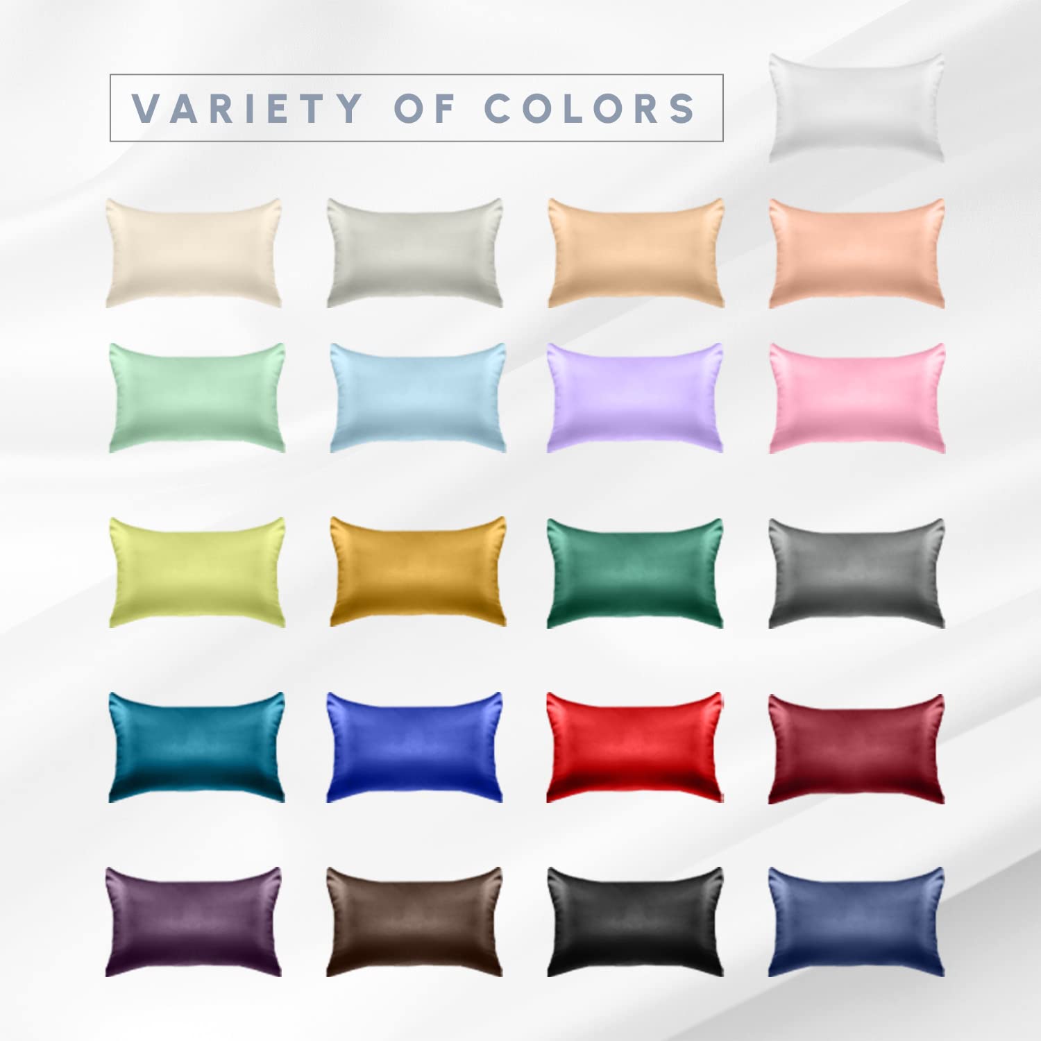 6-Pack Cooling Viscose Satin Pillowcase Set with Hidden Zipper - Silky Smooth for Hair & Skin Care - Standard/Queen Size - Turquoise - Perfect for Bedroom, Spa Nights & Luxury Gift Giving